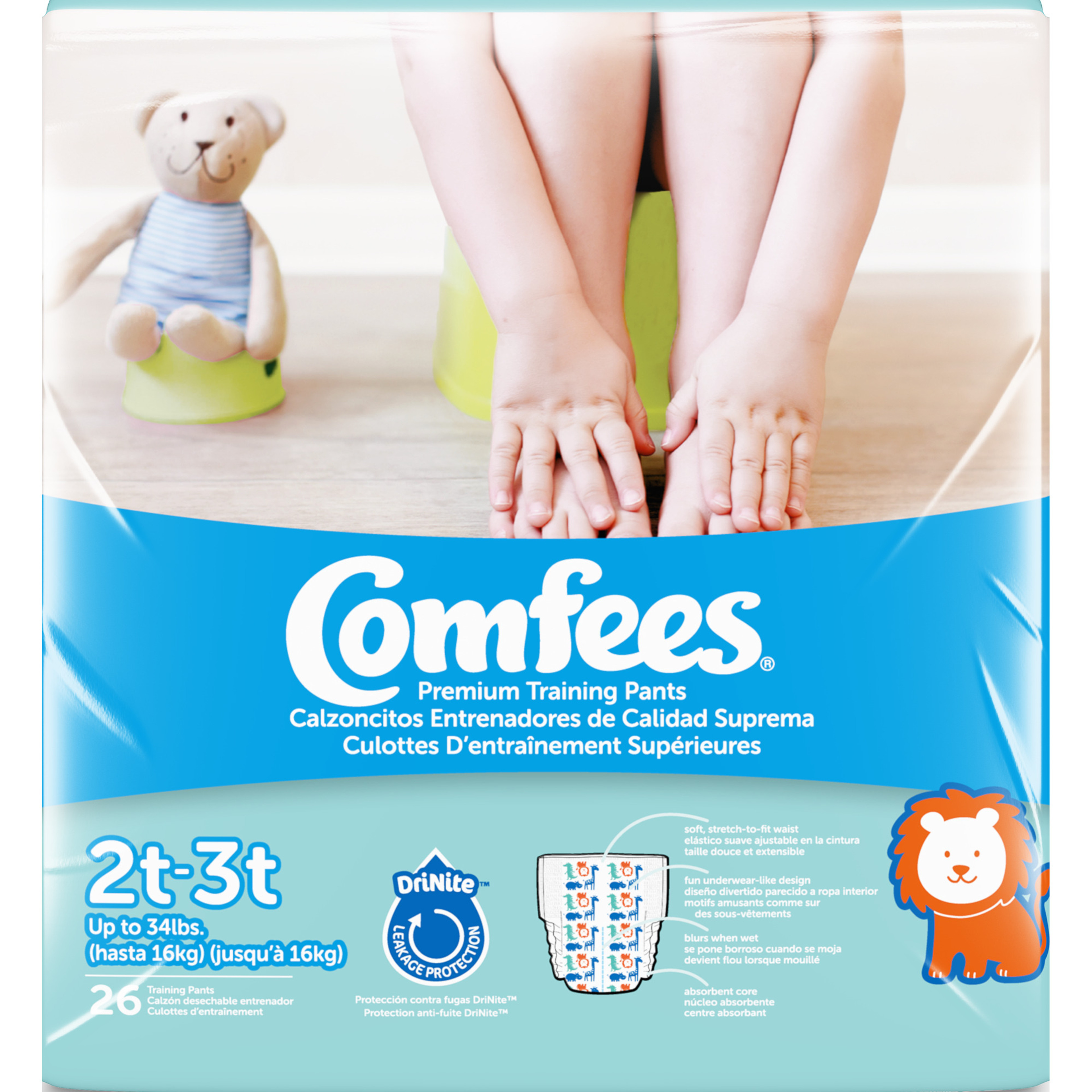 Comfees Pull-Up Premium Training Pants, Moderate Absorbency