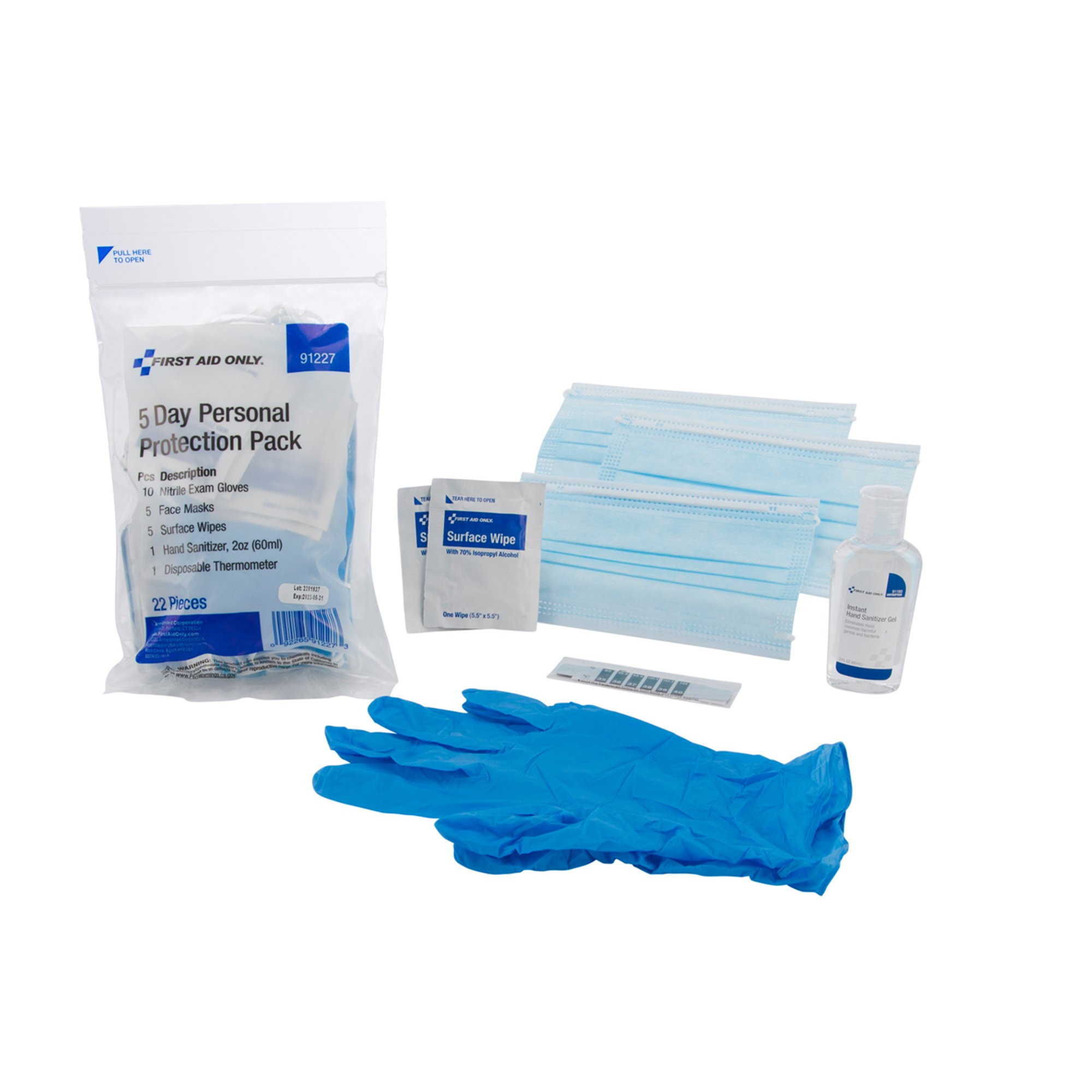 First Aid Only 5 Day Personal Protection Pack, 91227, 1 Kit