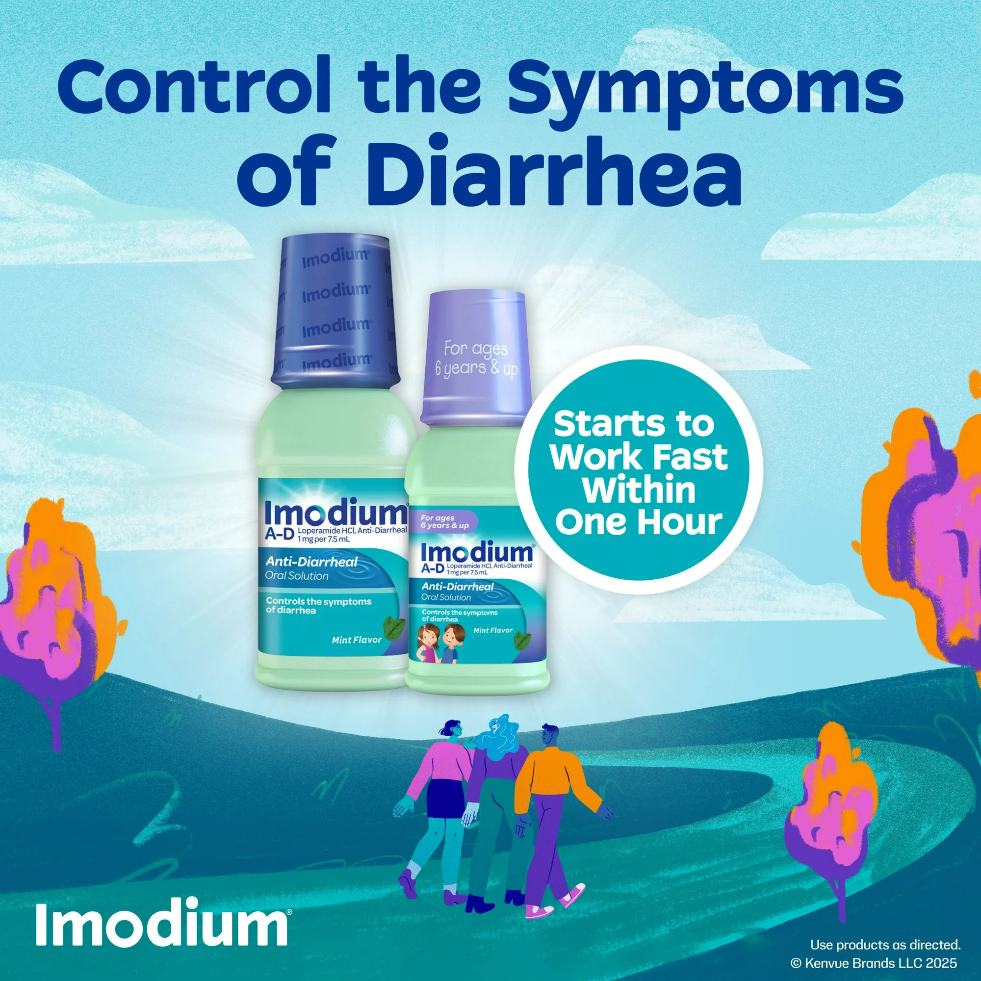 Imodium A-D Anti-Diarrheal, 4 oz., Cool Mint, 30045013404, 1 Each