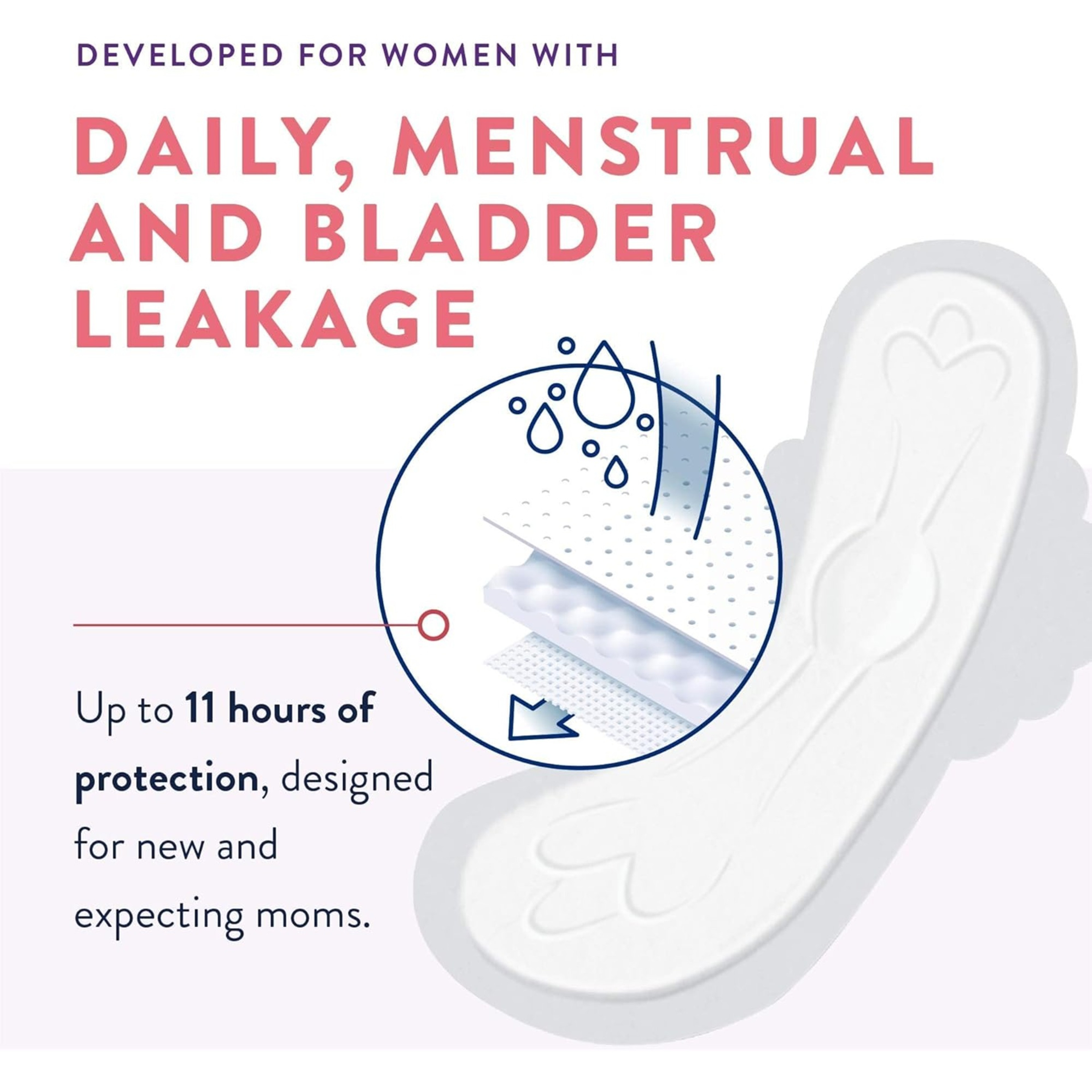 Prevail Women's Incognito 3 in 1 Liners, Very Light Absorbency