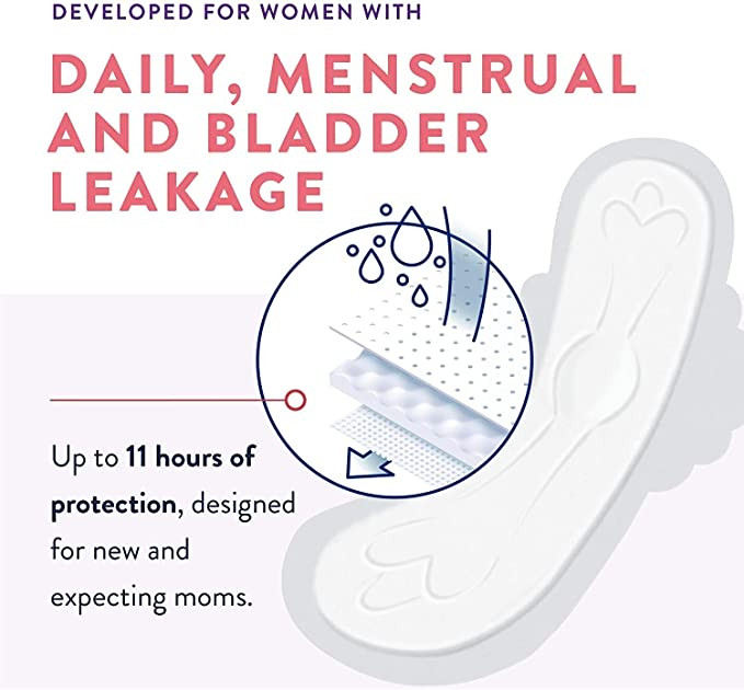 incognito by Prevail 3 in 1 Maternity Pad with Wings, Heavy Absorbency