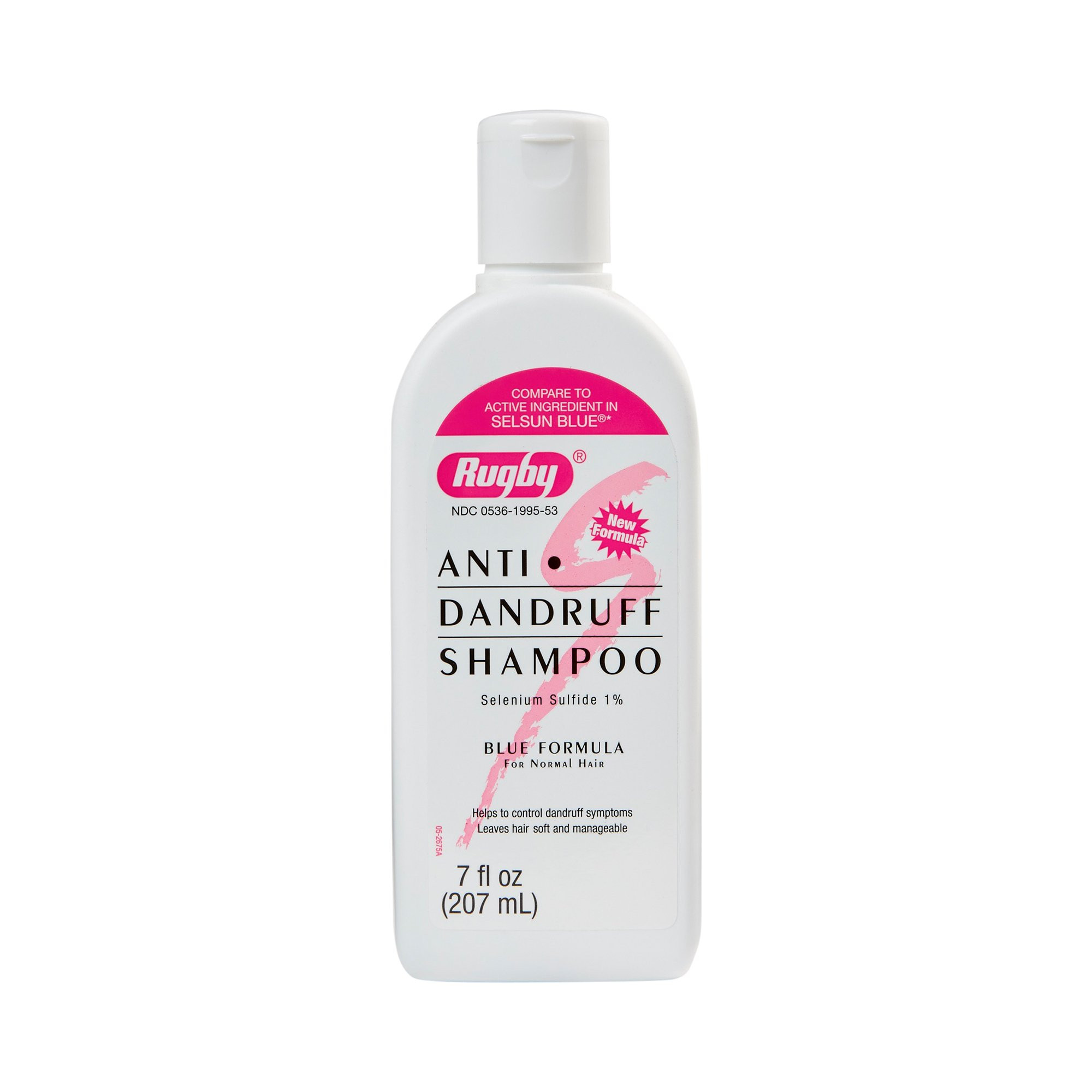 Rugby Anti Dandruff Shampoo, Bottle, 7 oz, Unscented, 00536199553, 1 Bottle