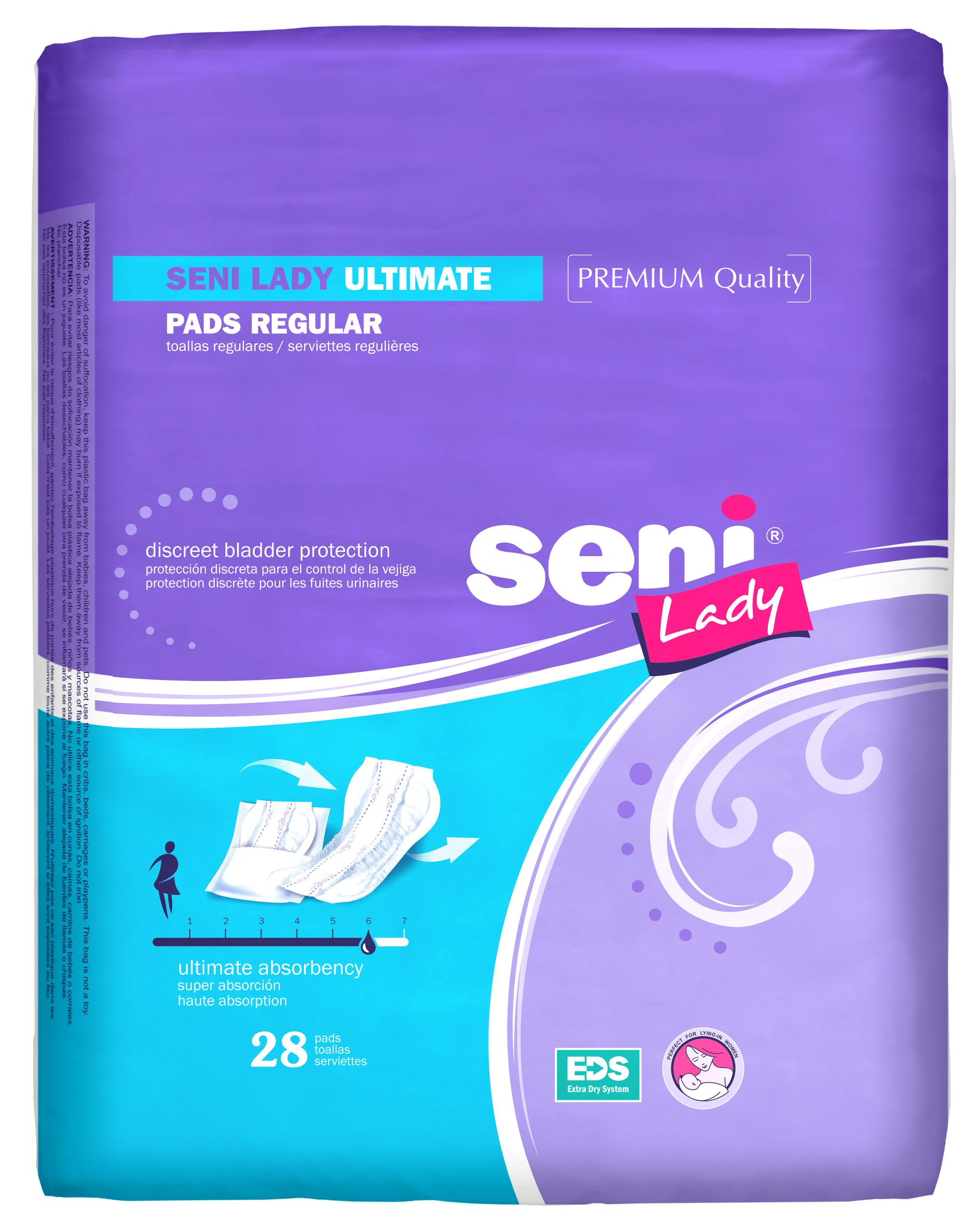 Seni Lady Ultimate Incontinence Bladder Pads, Heavy Absorbency