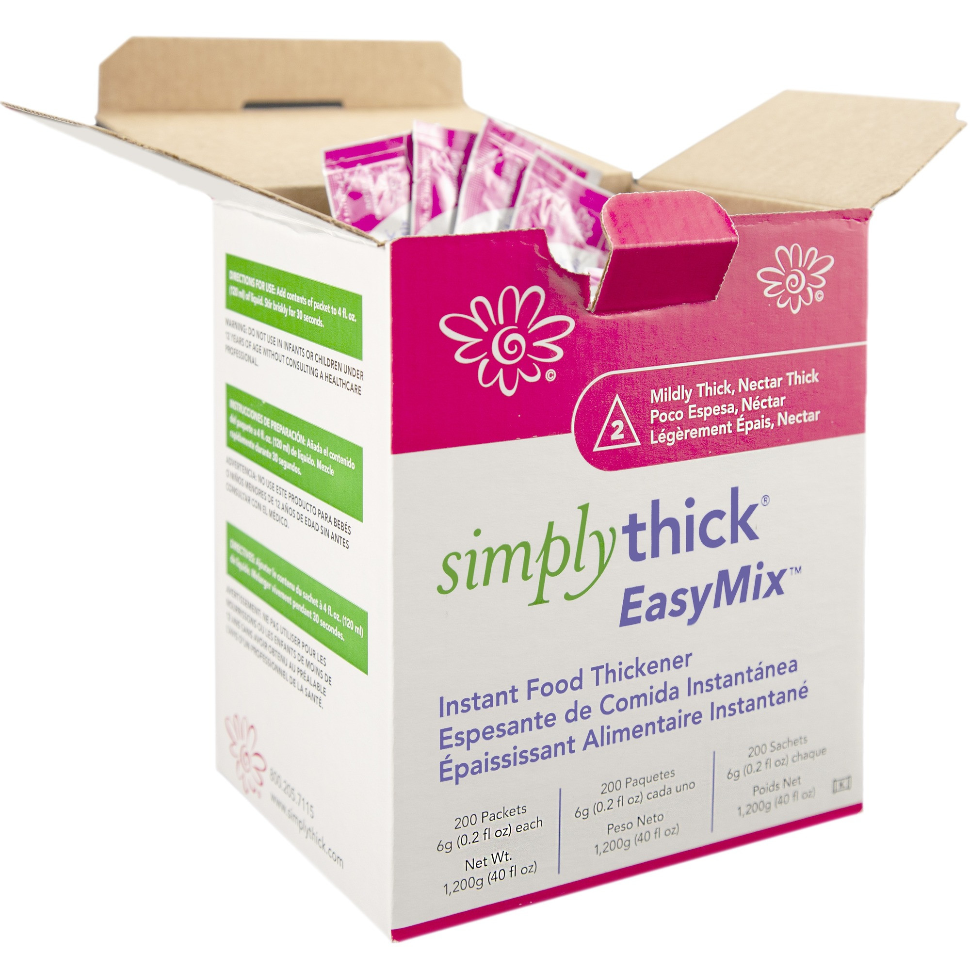 SimplyThick EasyMix Instant Food Thickener Packets, Mildly Thick
