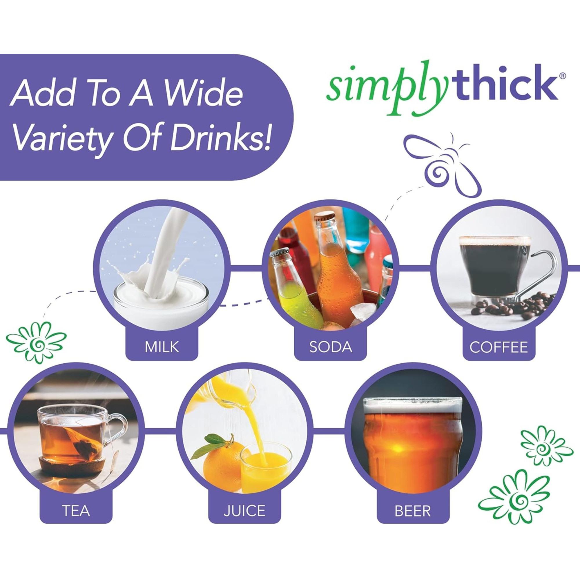 SimplyThick EasyMix Instant Food Thickener Packets, Mildly Thick