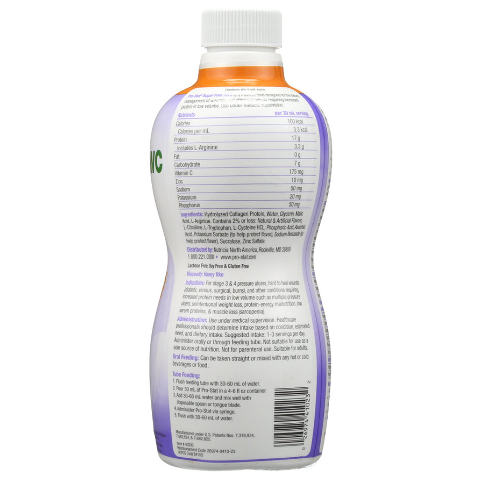 Nutricia Pro-Stat Sugar Free AWC Complete Liquid Protien, Bottle, 30 oz., Citrus Splash, 78383, 1 Bottle