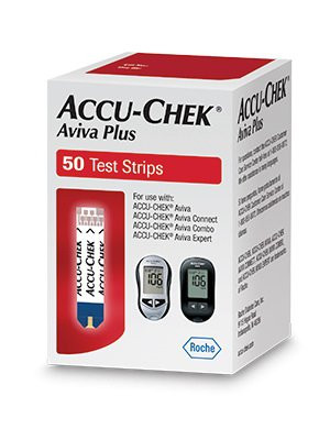 Accu-Chek Aviva Plus Test Strips, 65702043810, Box of 50