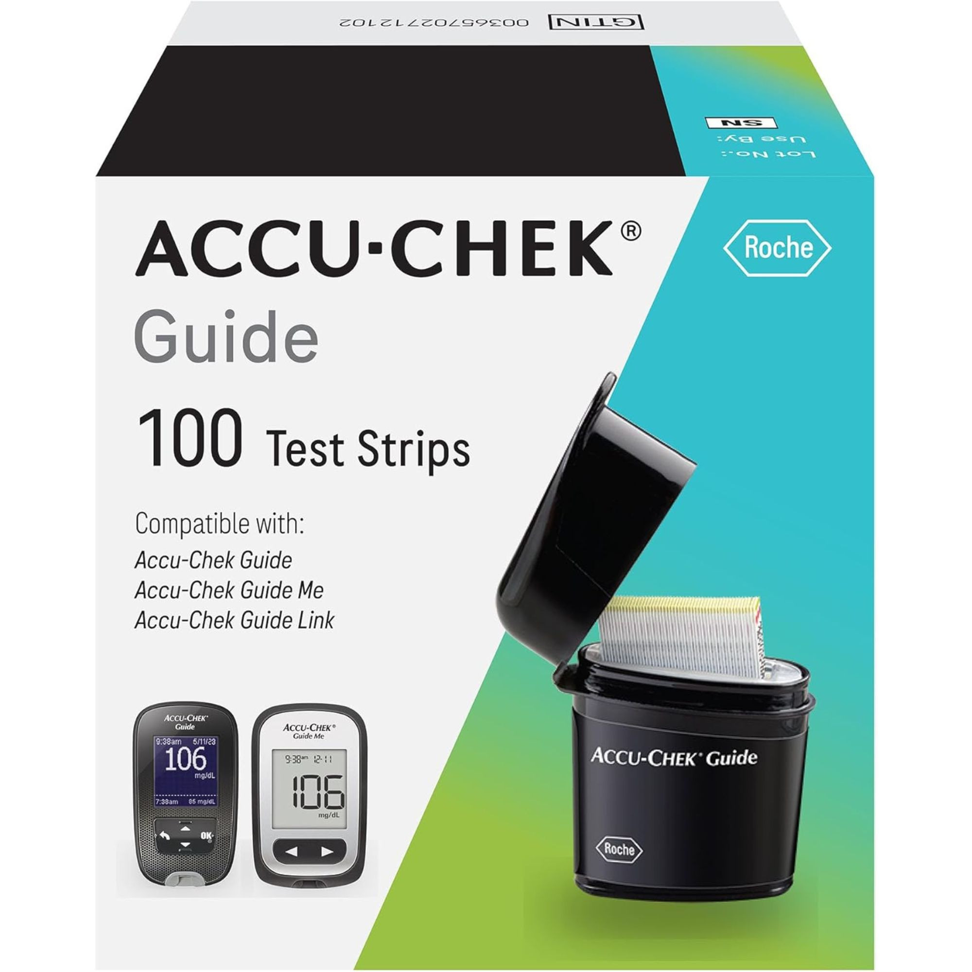 Accu-Chek Guide Test Strips, 07453744001, Box of 100