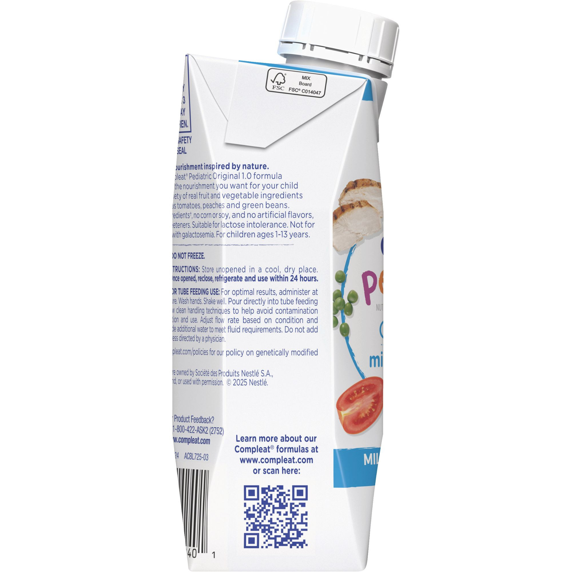 Compleat Pediatric Nutritionally Complete Tube Feeding Formula, 8.45 oz. , 10043900142408, 1 Each