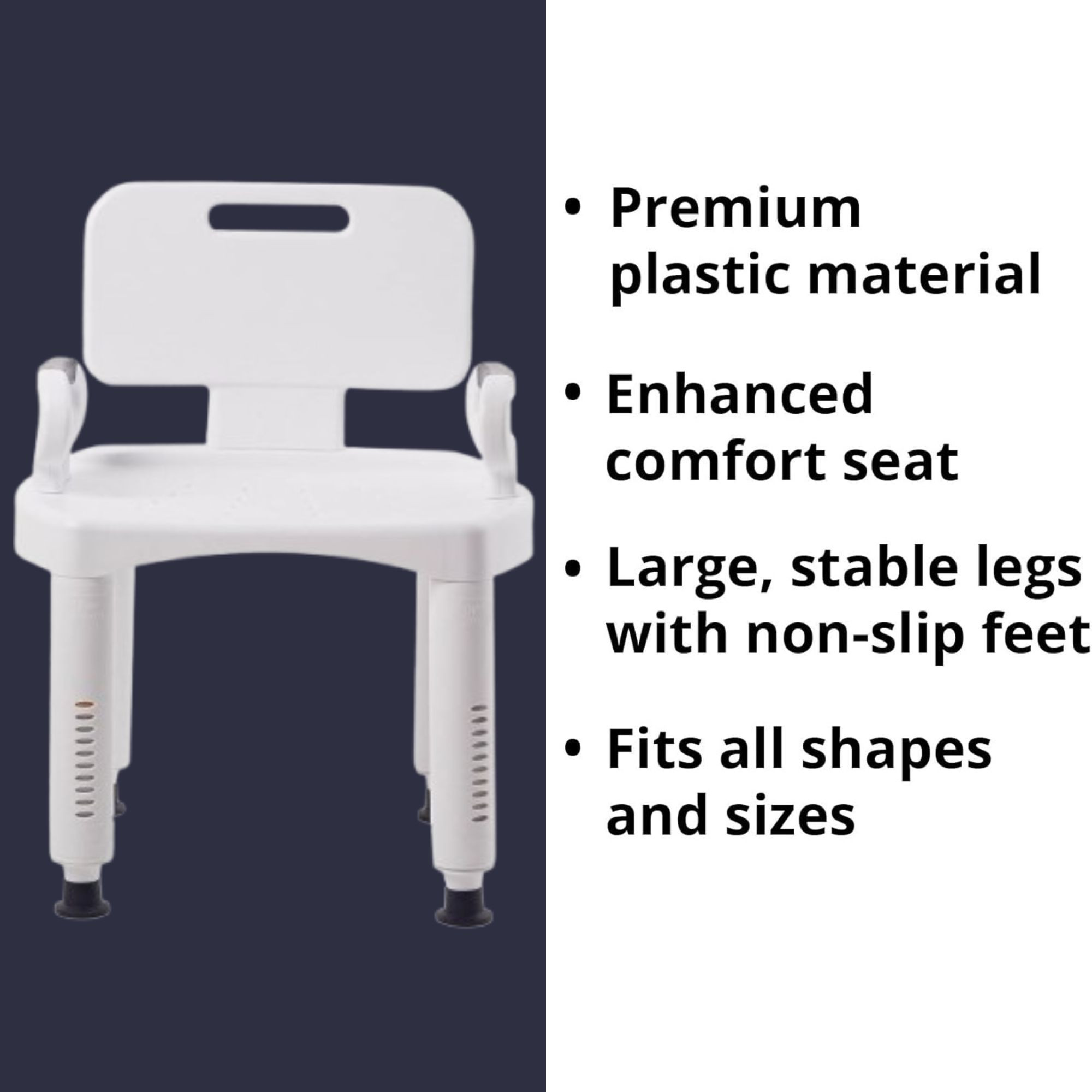 McKesson Removable Arm Rail Plastic Bath Bench