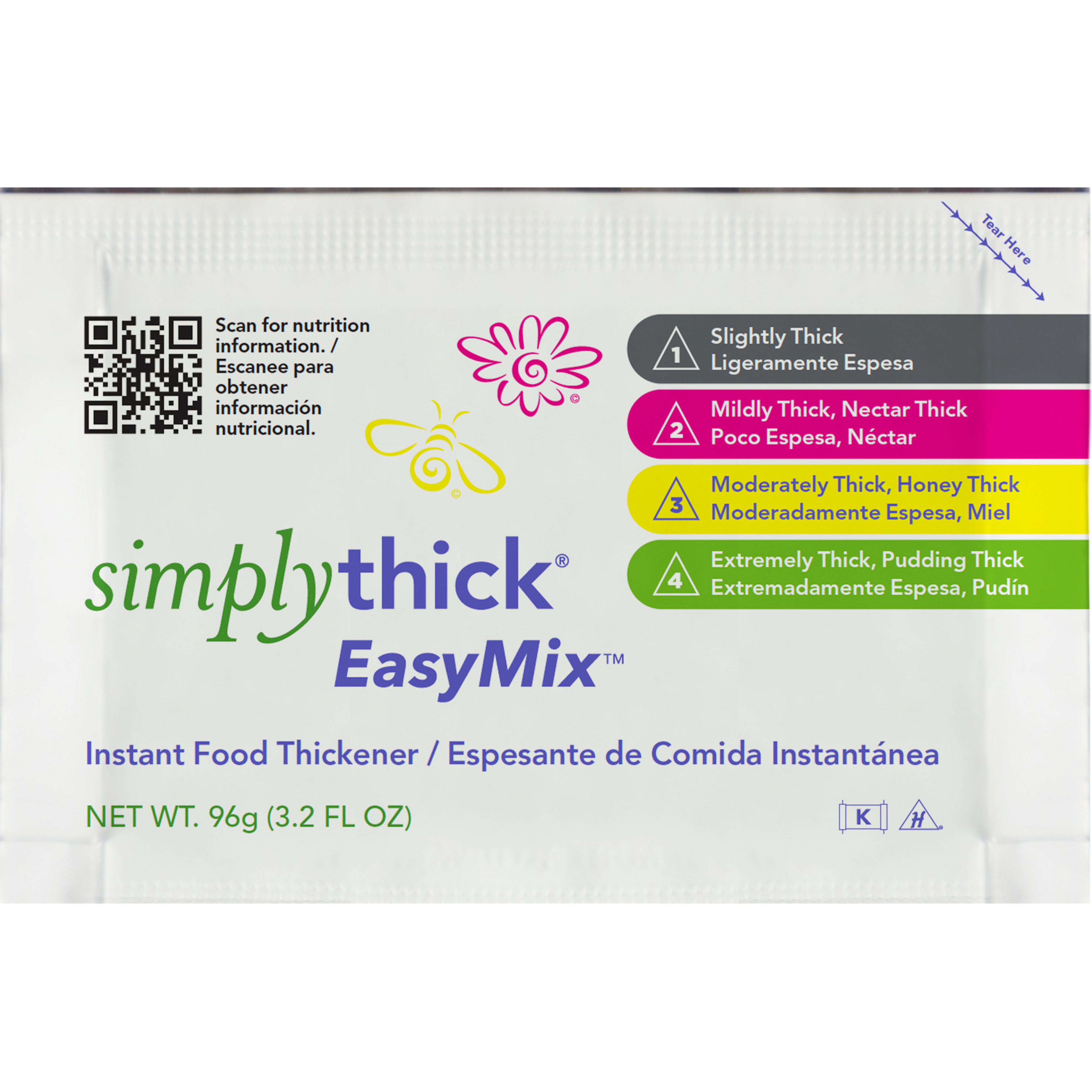 SimplyThick EasyMix Instant Food Thickener Bulk Packets, All Thickness Levels