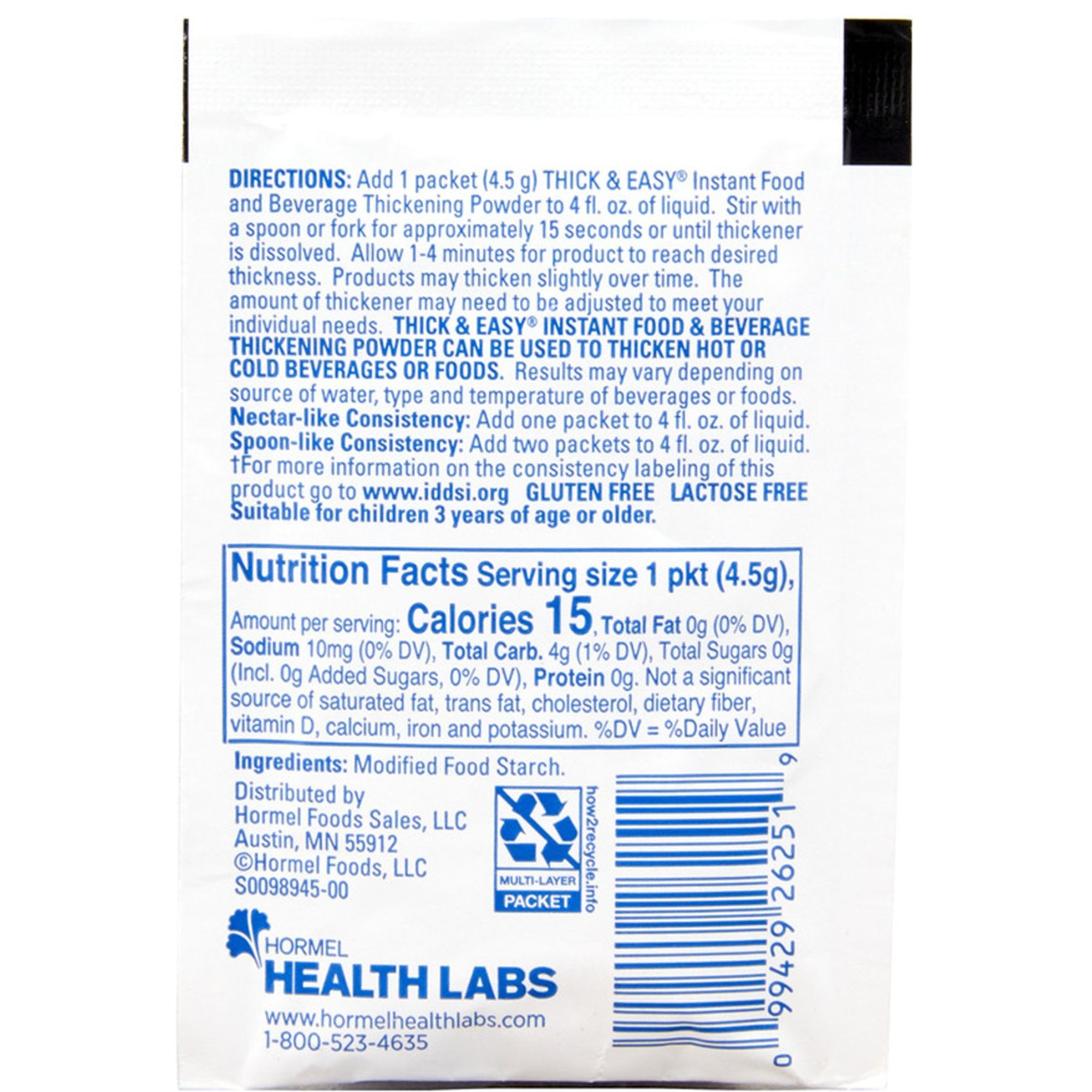 Thick & Easy Instant Food & Beverage Thickening Powder