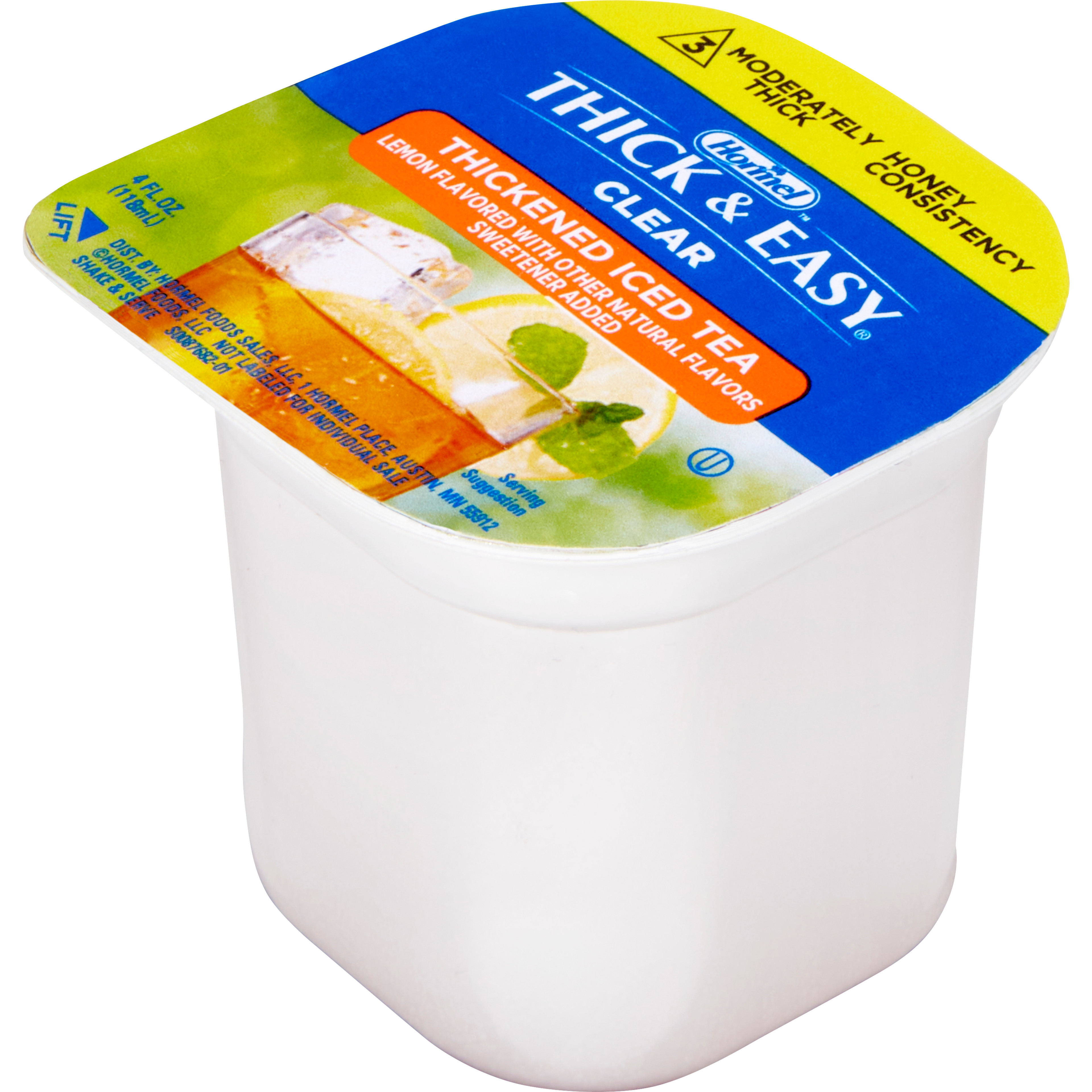 Hormel Thick & Easy Clear Thickened Beverage, Honey Consistency, Moderately Thick, Iced Tea