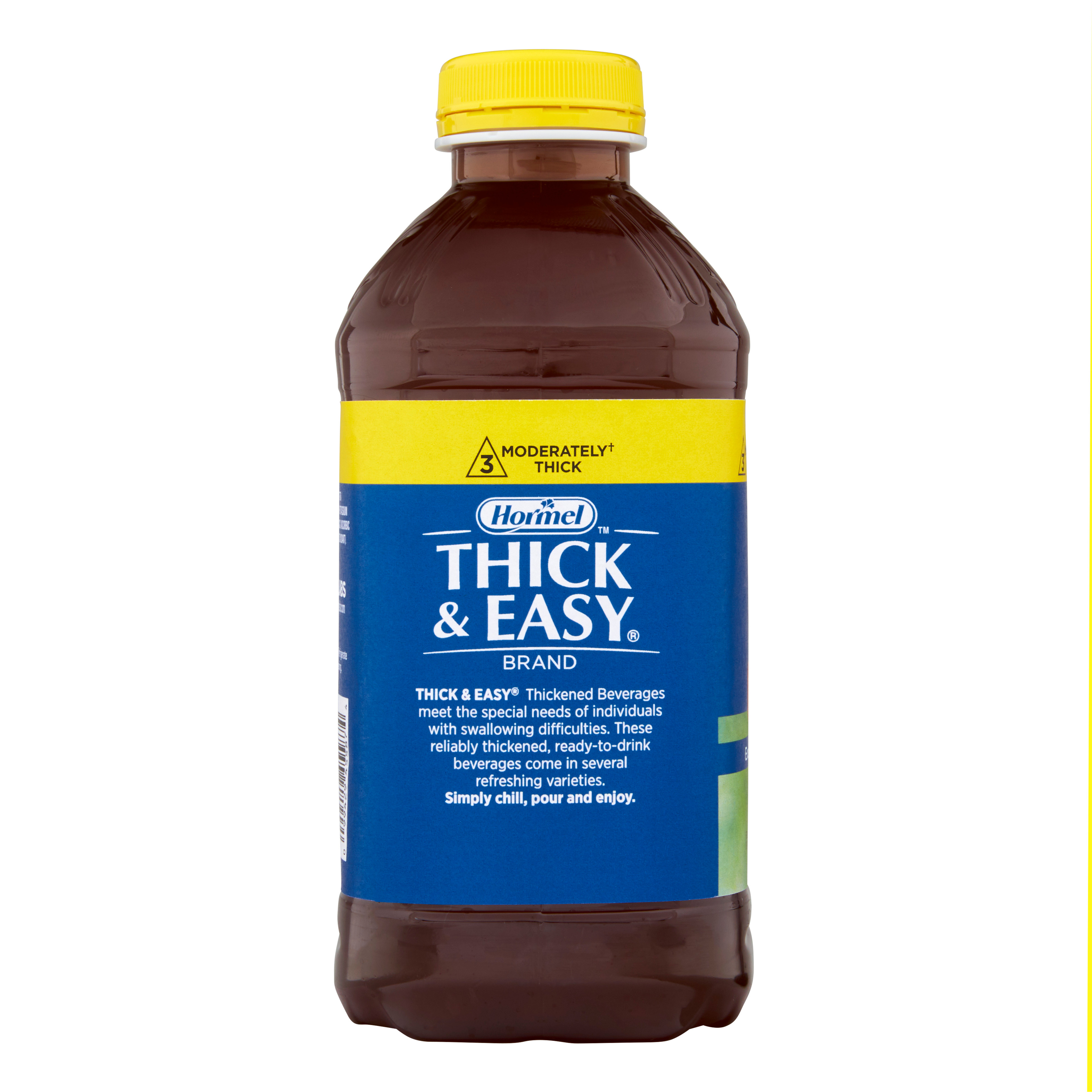 Hormel Thick & Easy Clear Thickened Beverage, Honey Consistency, Moderately Thick, Iced Tea, 46 oz.