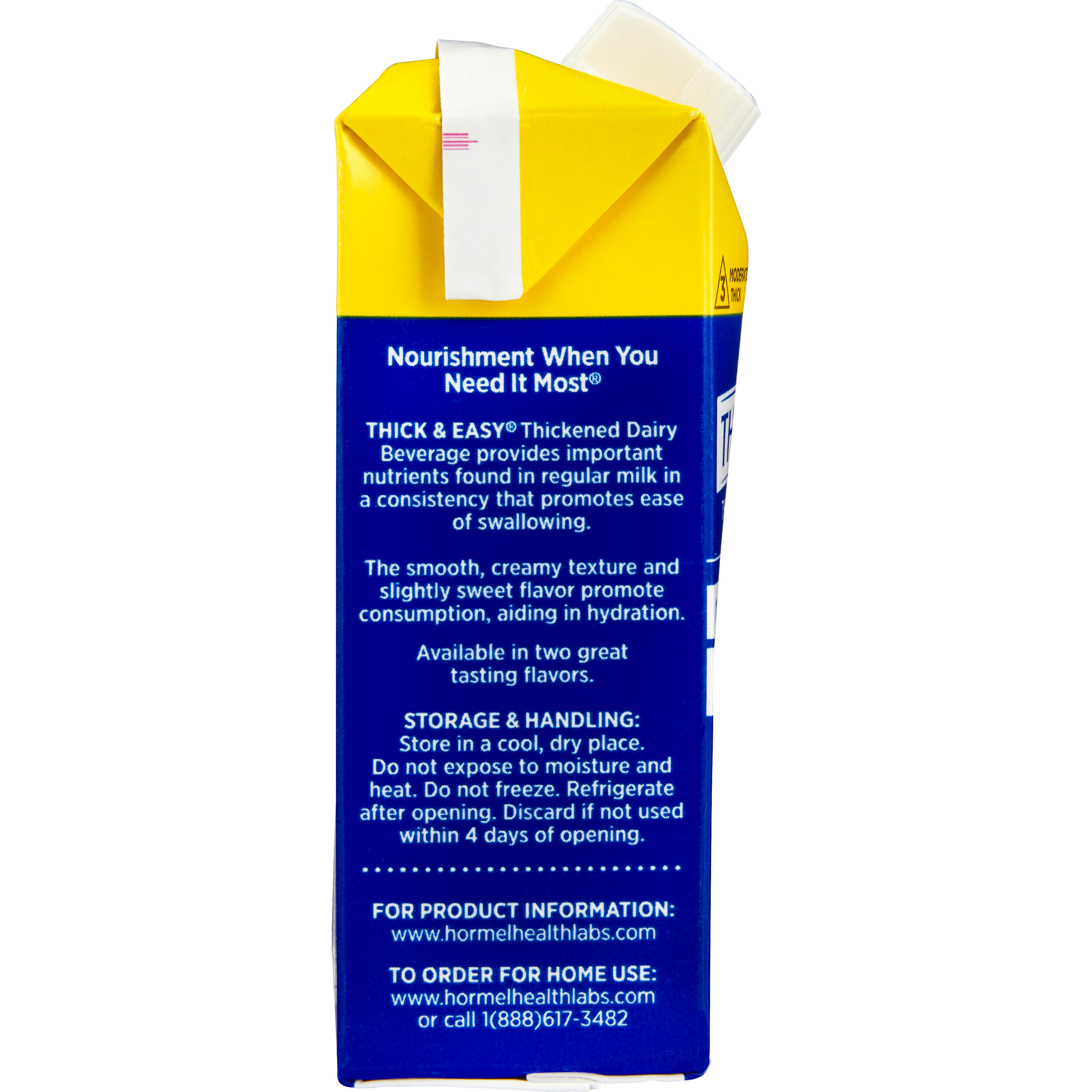 Hormel Thick & Easy Thickened Dairy Beverage, Honey Consistency, Moderately Thick