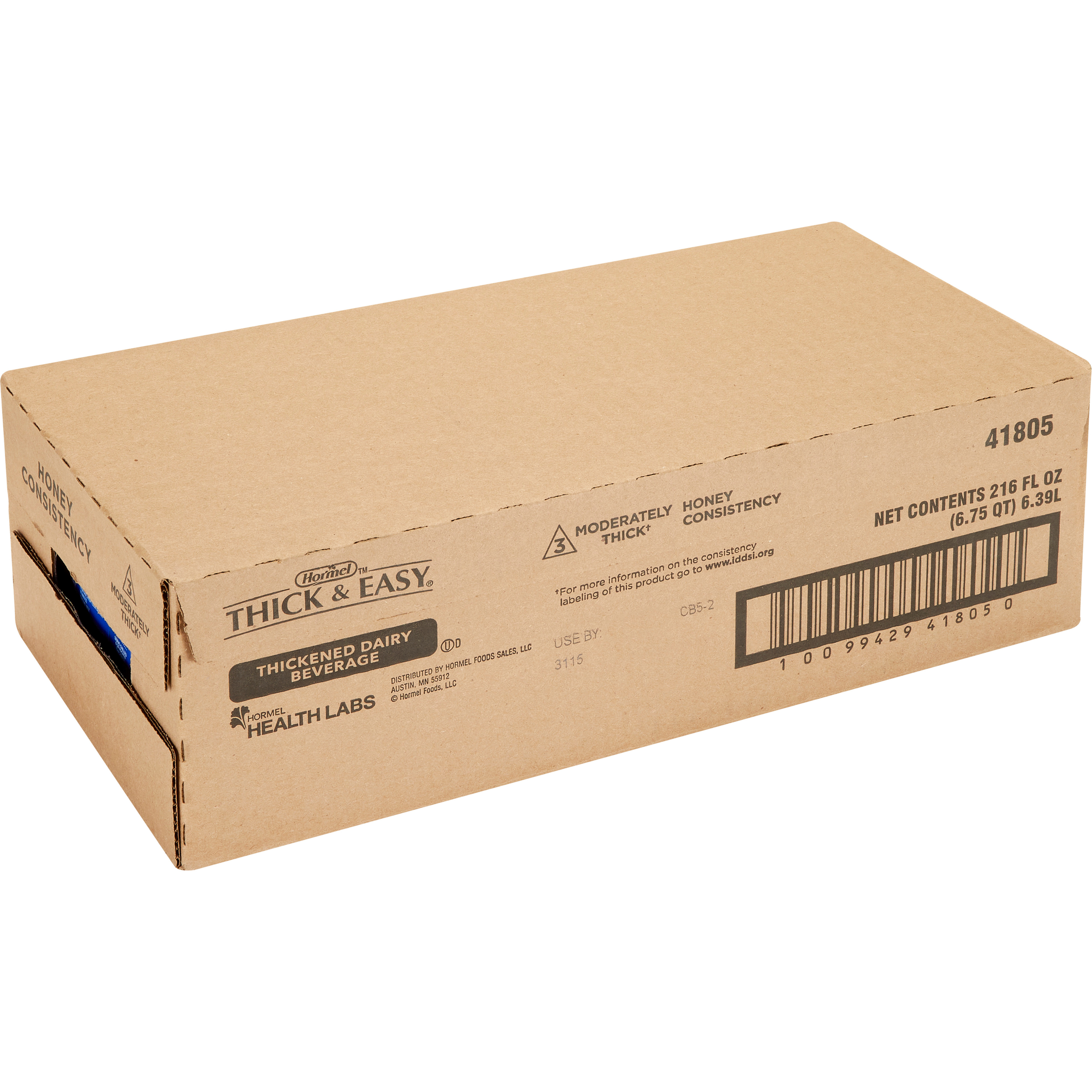 Hormel Thick & Easy Thickened Dairy Beverage, Honey Consistency, Moderately Thick