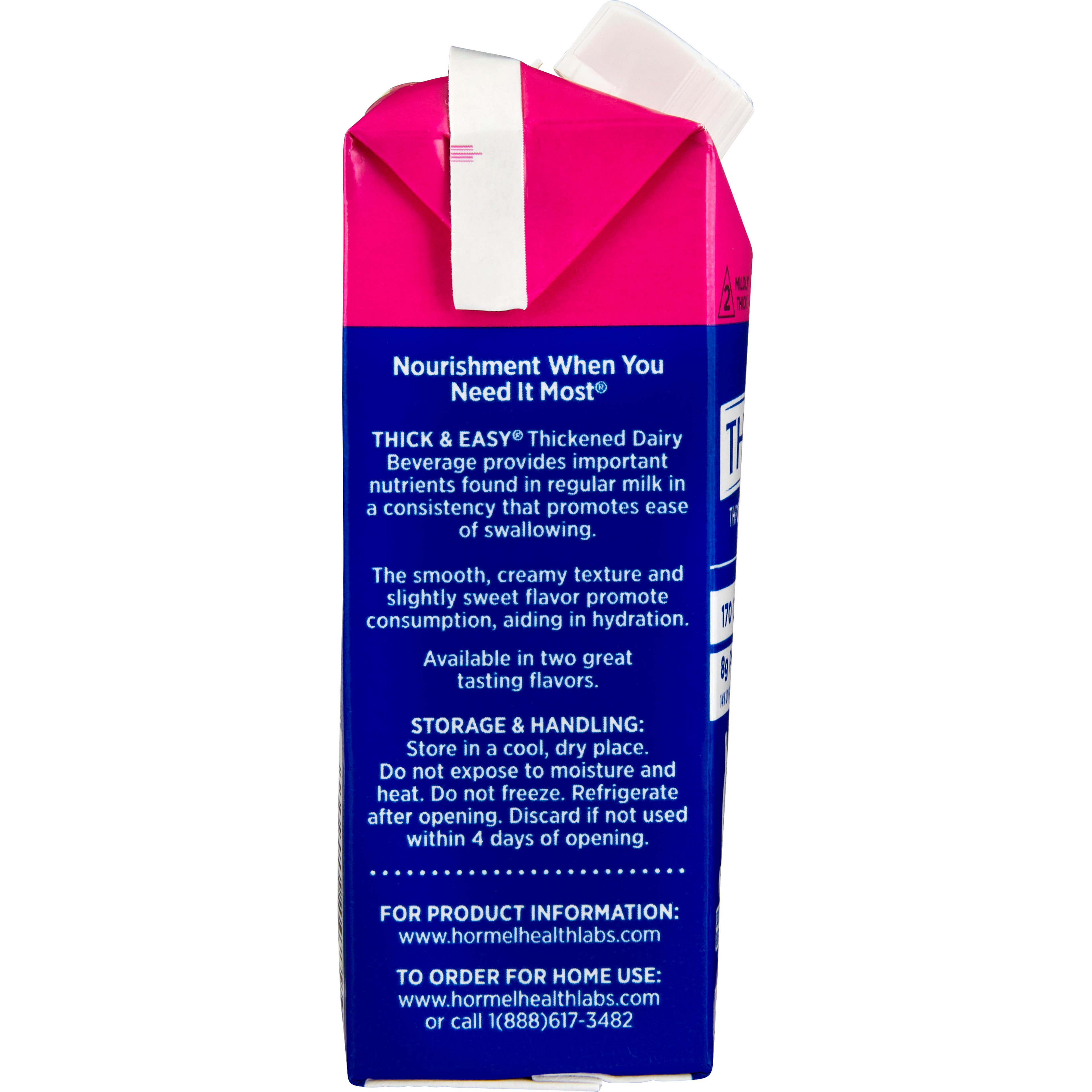 Hormel Thick & Easy Thickened Dairy Beverage, Nectar Consistency, Mildly Thick