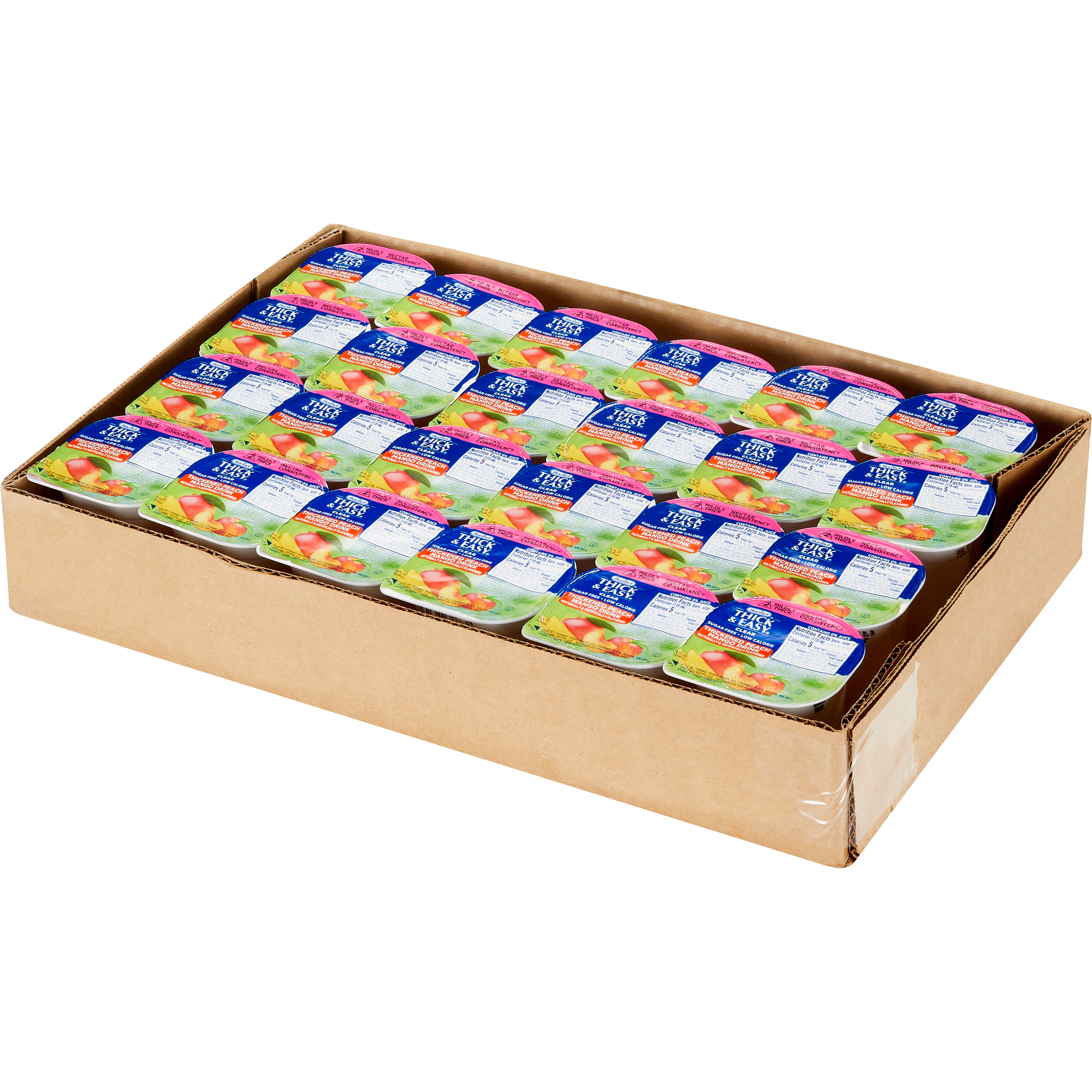 Hormel Thick & Easy Clear Sugar Free Low Calorie Thickened Beverage, Nectar Consistency, Mildly Thick, Peach Mango