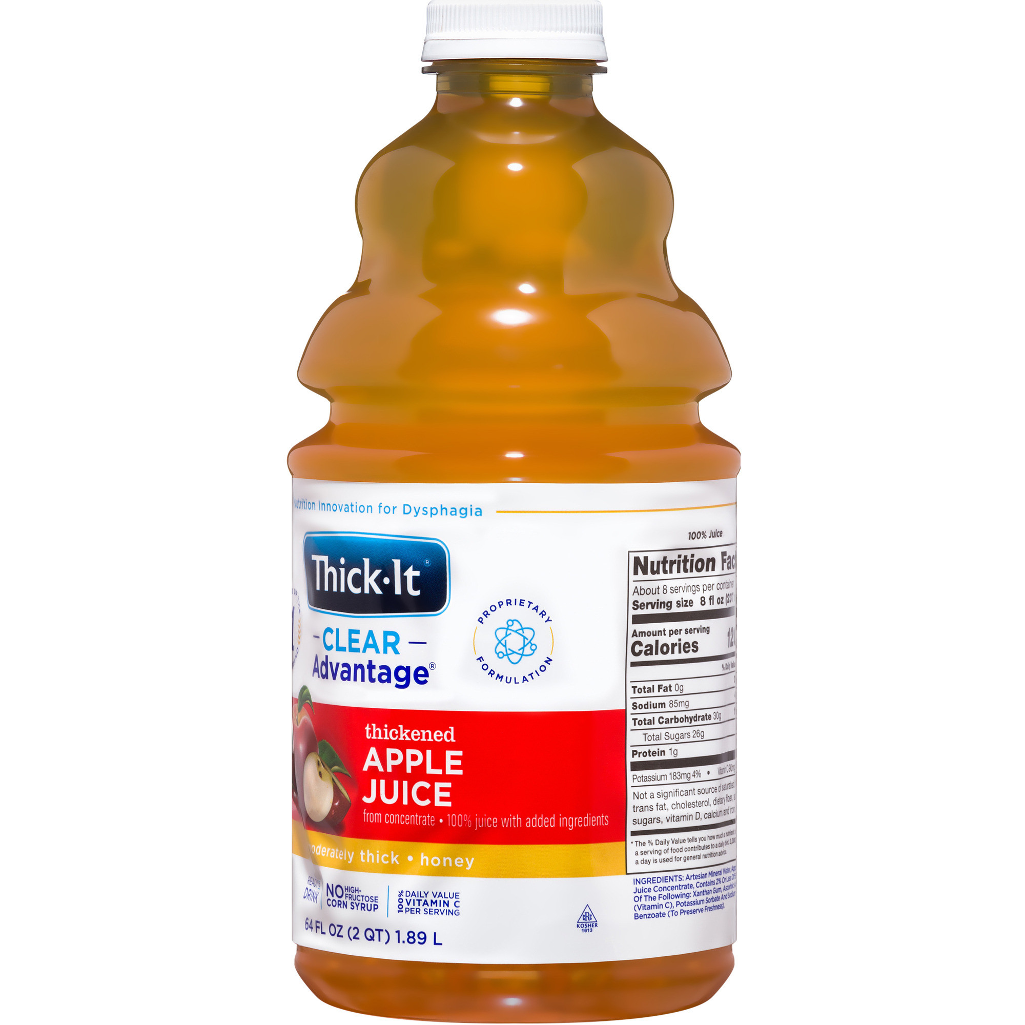 Thick-It Clear Advantage Thickened Apple Juice, Honey Consistency, 64 oz.