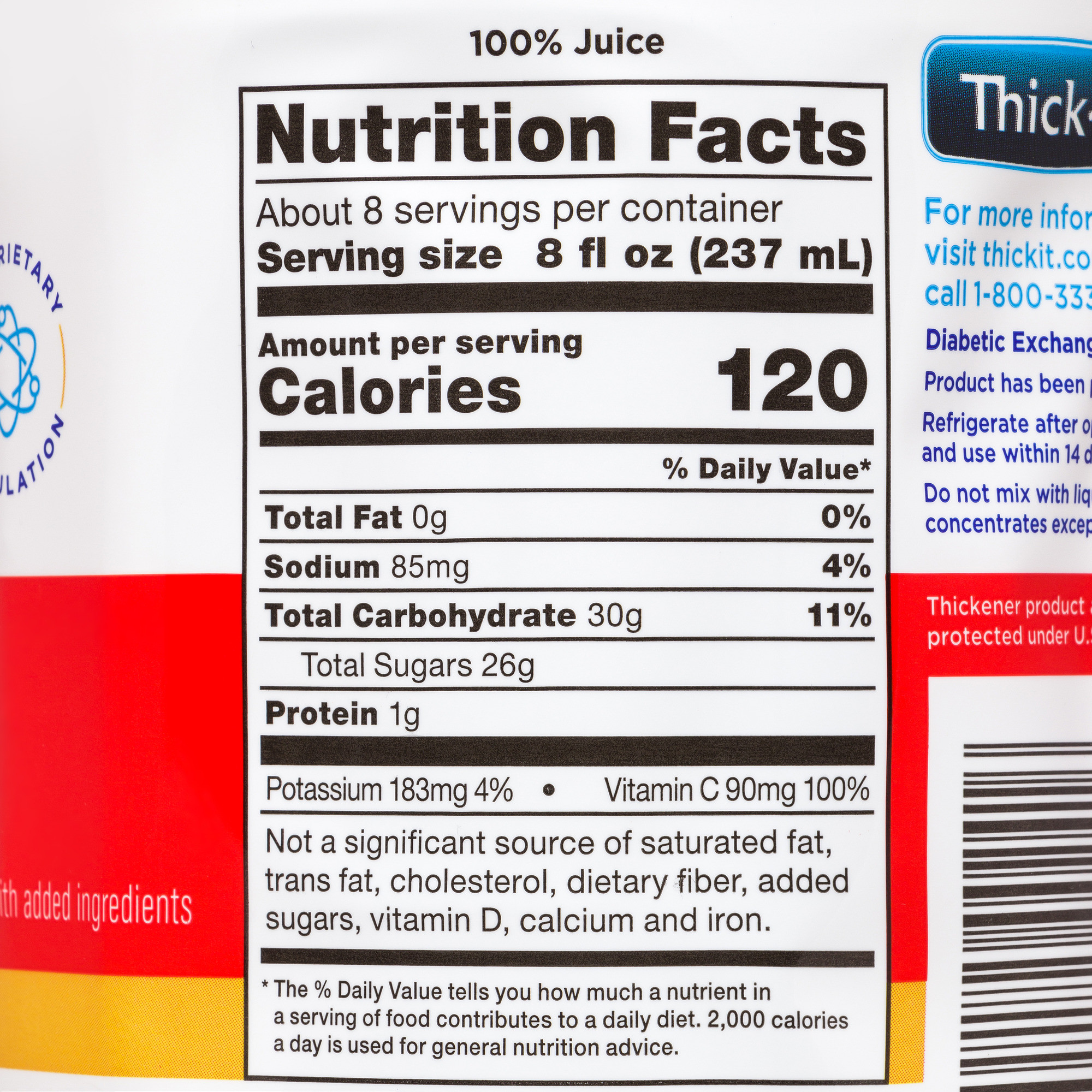 Thick-It Clear Advantage Thickened Apple Juice, Honey Consistency, 64 oz.