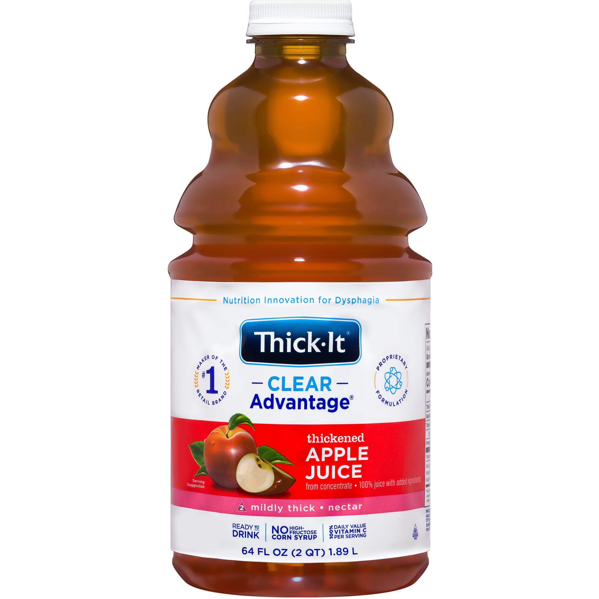 Thick-It Clear Advantage Thickened Apple Juice, Nectar Consistency, 64 oz.