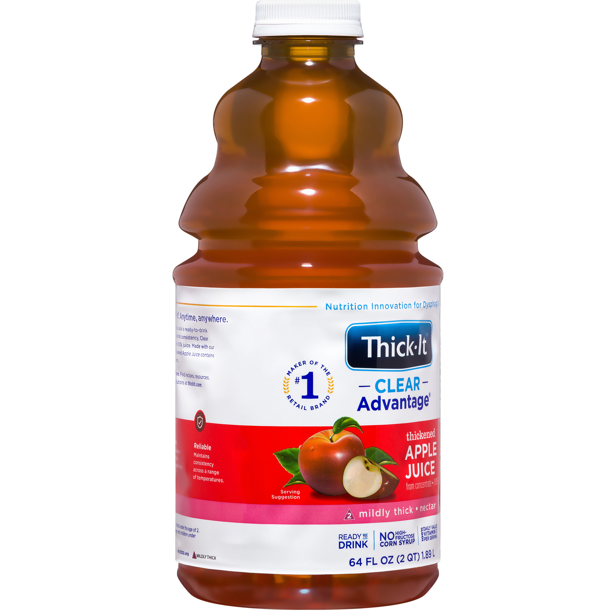 Thick-It Clear Advantage Thickened Apple Juice, Nectar Consistency, 64 oz.