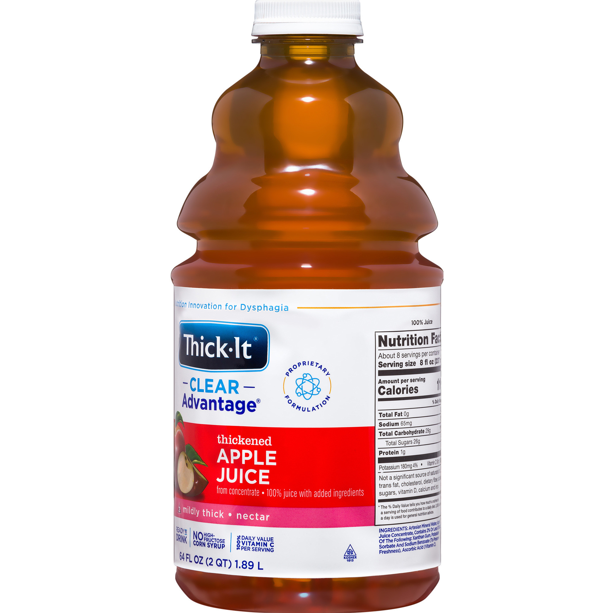 Thick-It Clear Advantage Thickened Apple Juice, Nectar Consistency, 64 oz.