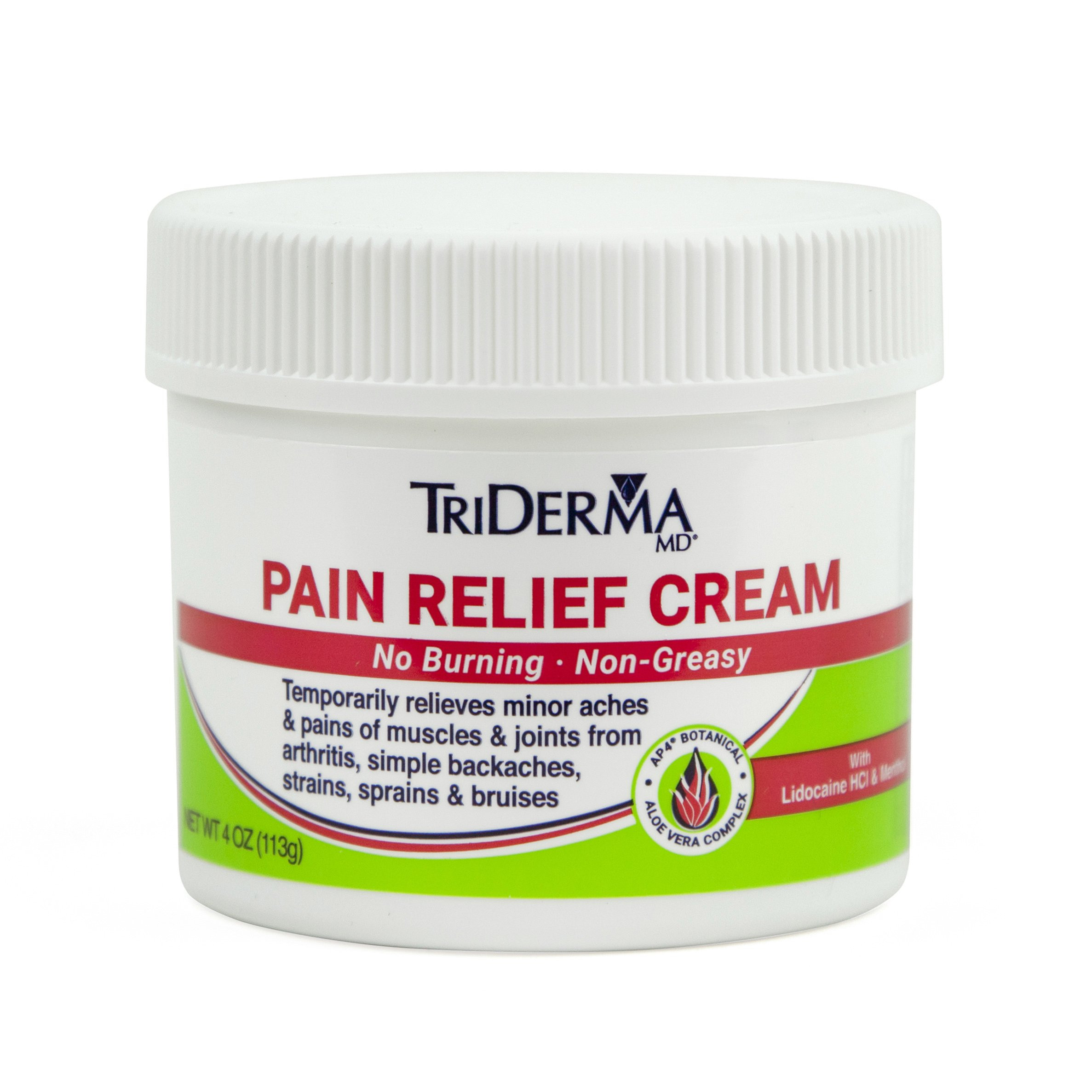 TriDerma MD Pain Relief, Lidocaine / Menthol Cream, 4 oz., 73041, 1 Each