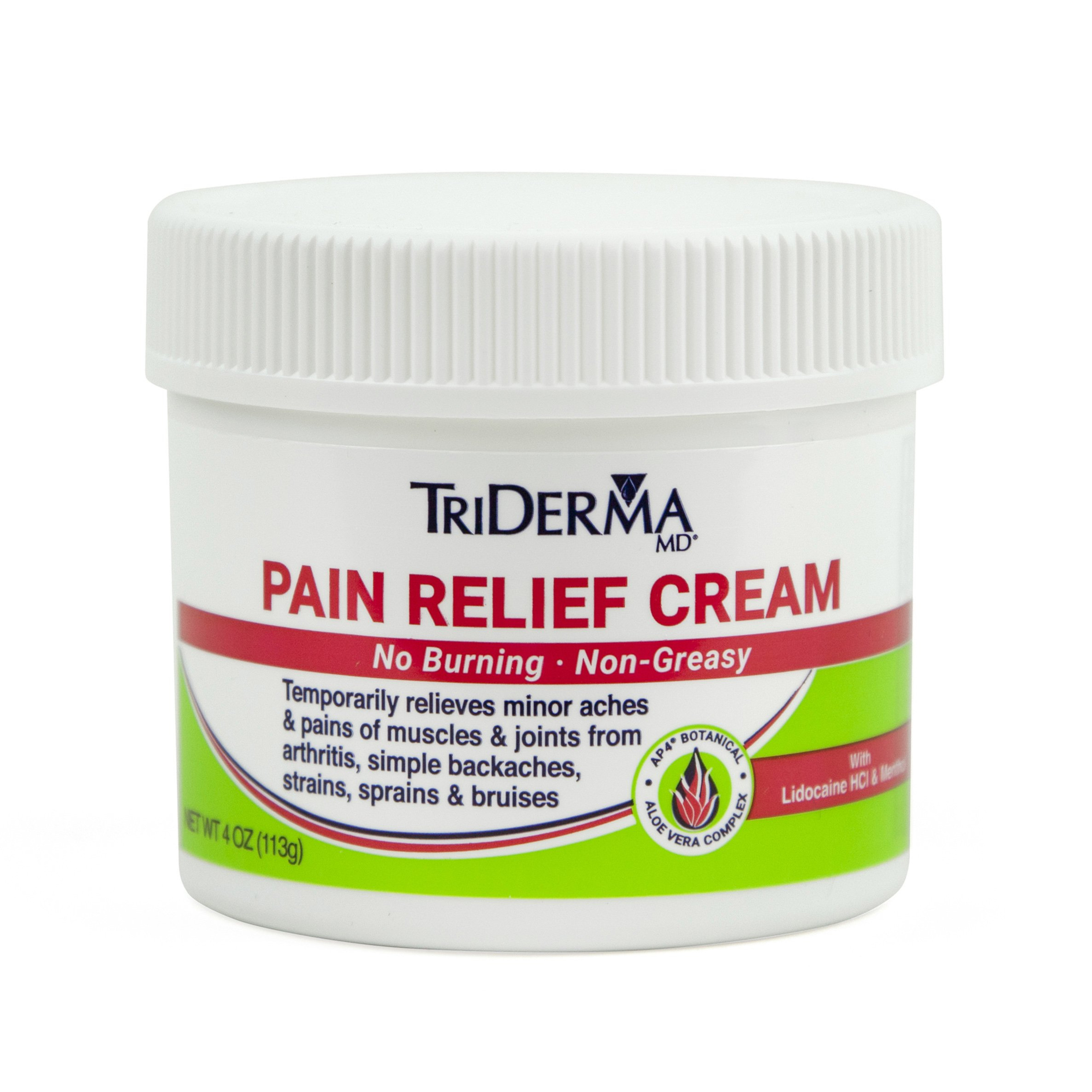 TriDerma MD Pain Relief, Lidocaine / Menthol Cream, 4 oz., 73041, 1 Each