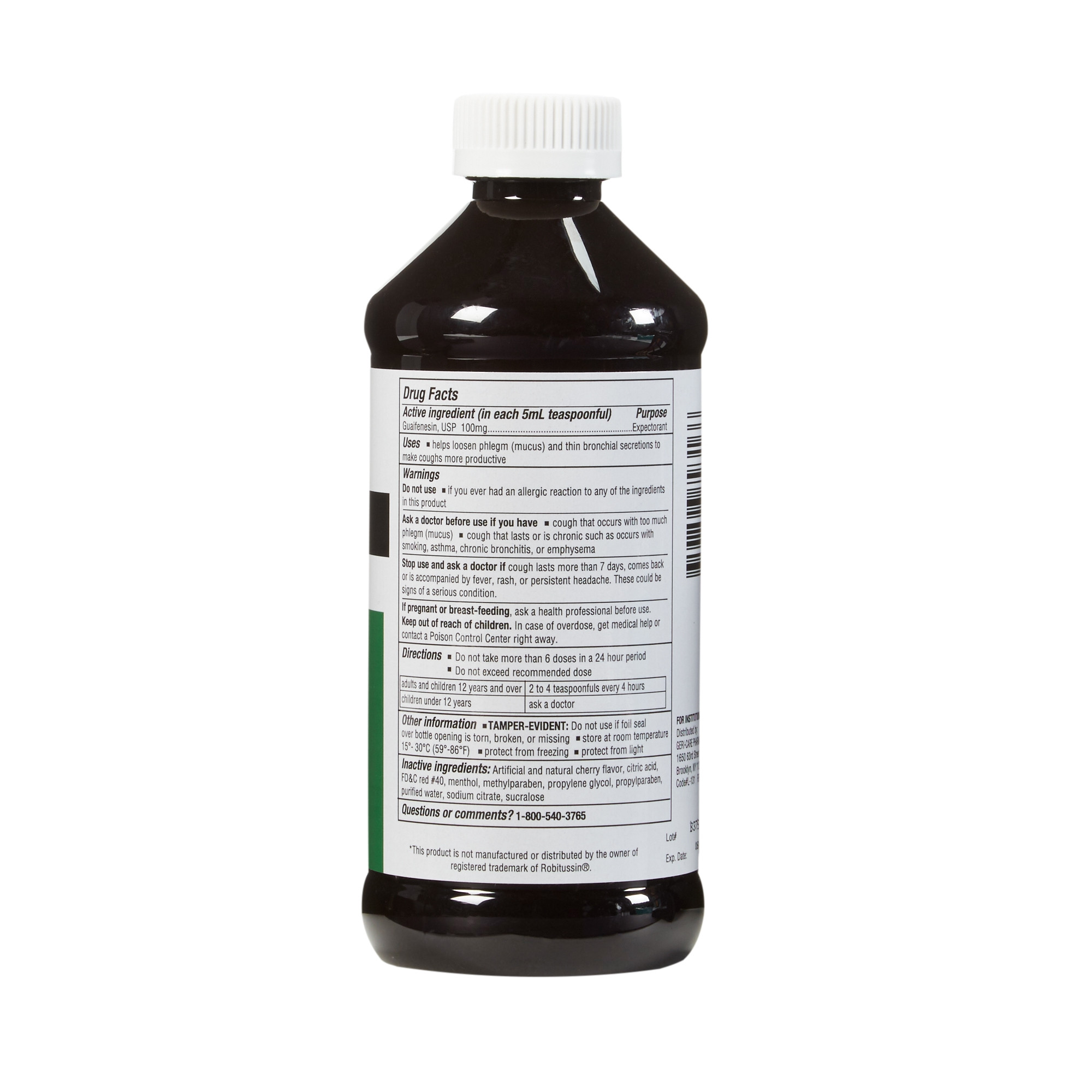 Geri-Care Cold and Cough Relief, 100 mg / 5 mL, 16 oz.