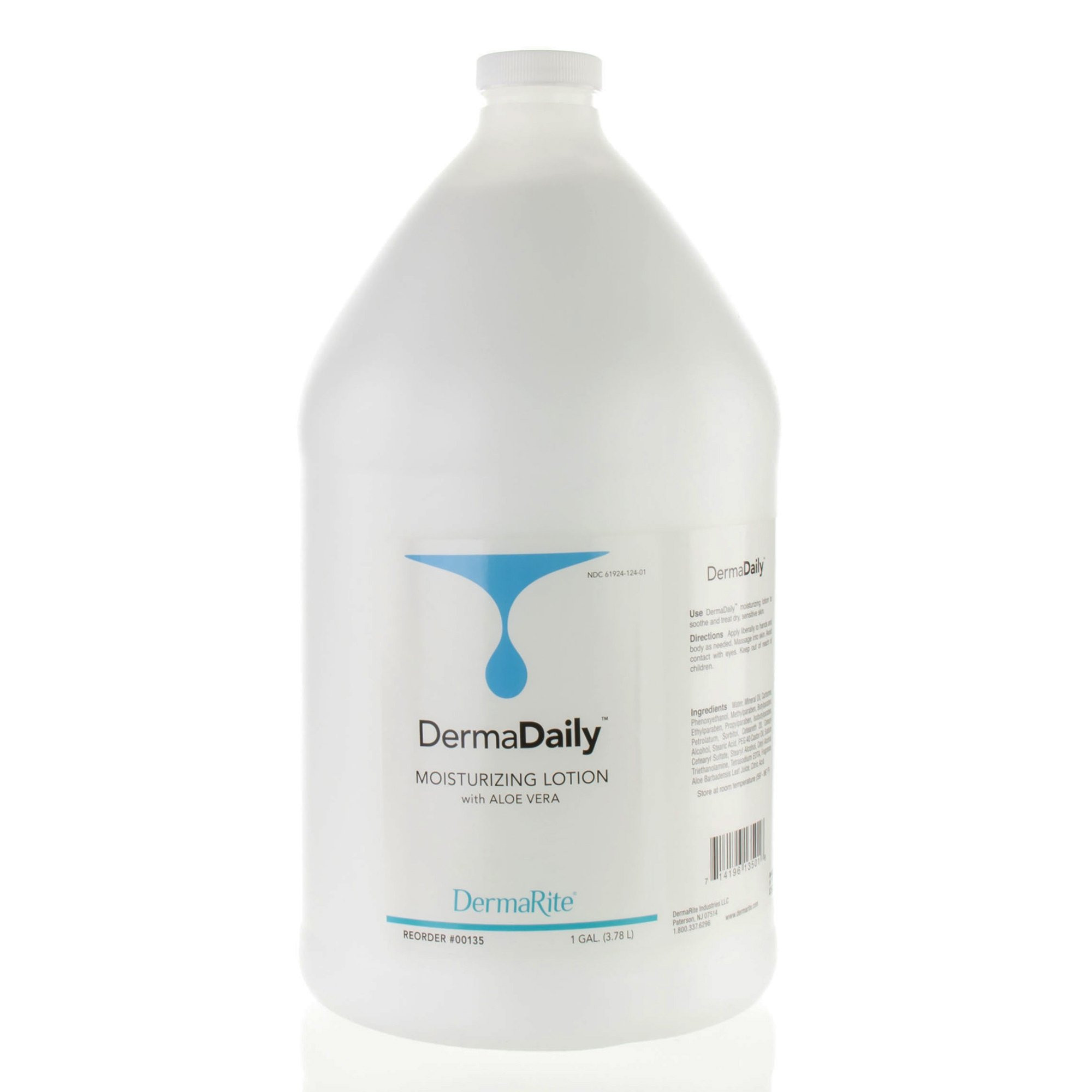 DermaDaily Moisturizing Lotion With Aloe Vera, Scented, 00135, 1 gal. Jug