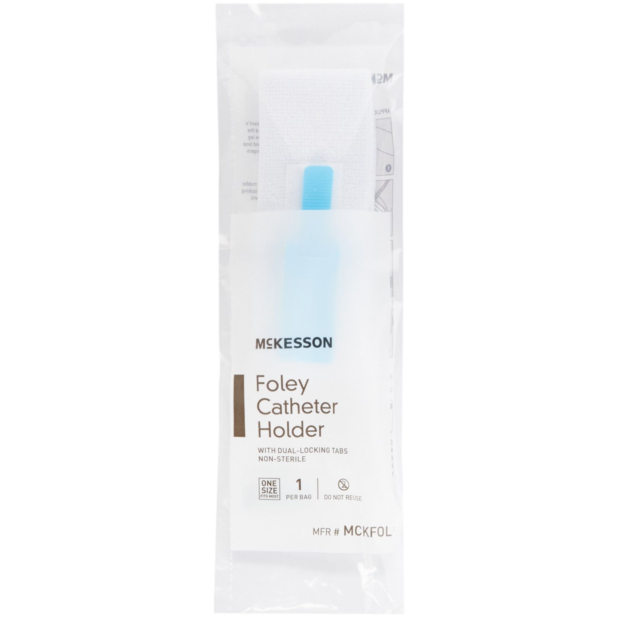 McKesson Foley Catheter Holder with Dual-Locking Tabs, 2 X 24", NonSterile, MCKFOL, Box of 10
