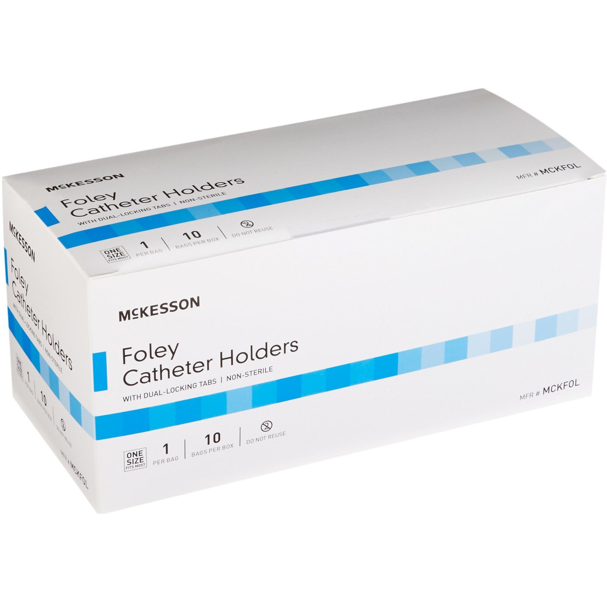 McKesson Foley Catheter Holder with Dual-Locking Tabs, 2 X 24", NonSterile