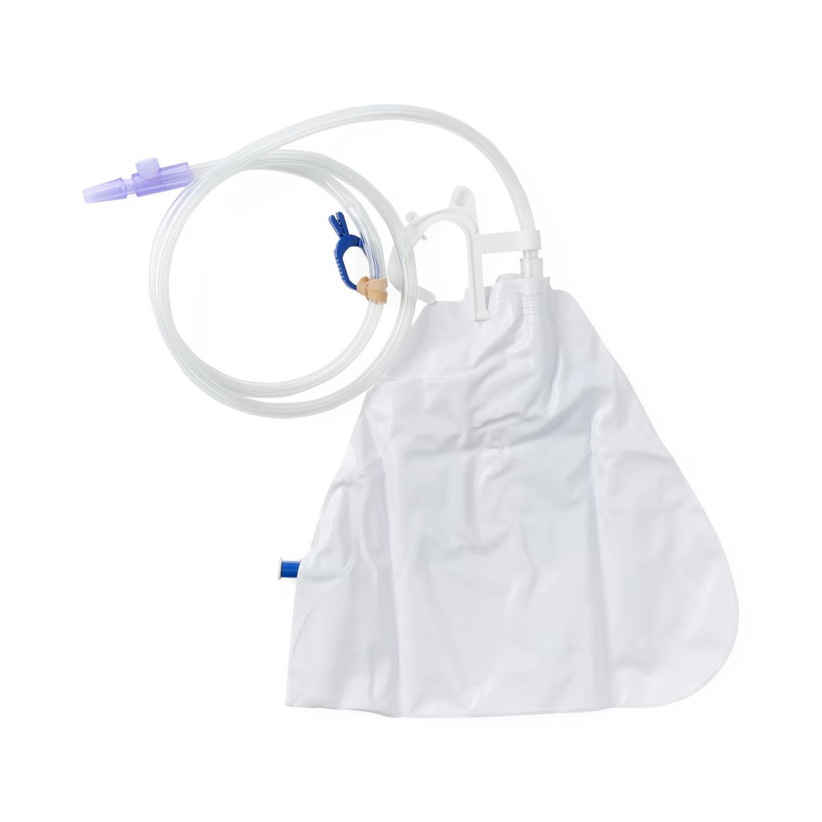 Medline Anti-Reflux Urinary Drain Bag, 2000 mL