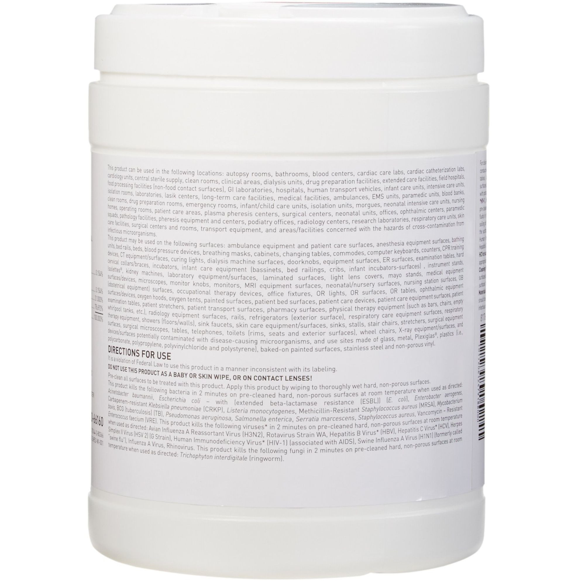 McKesson Disposable Germicidal Surface Wipes, 50-66160, Case of 12