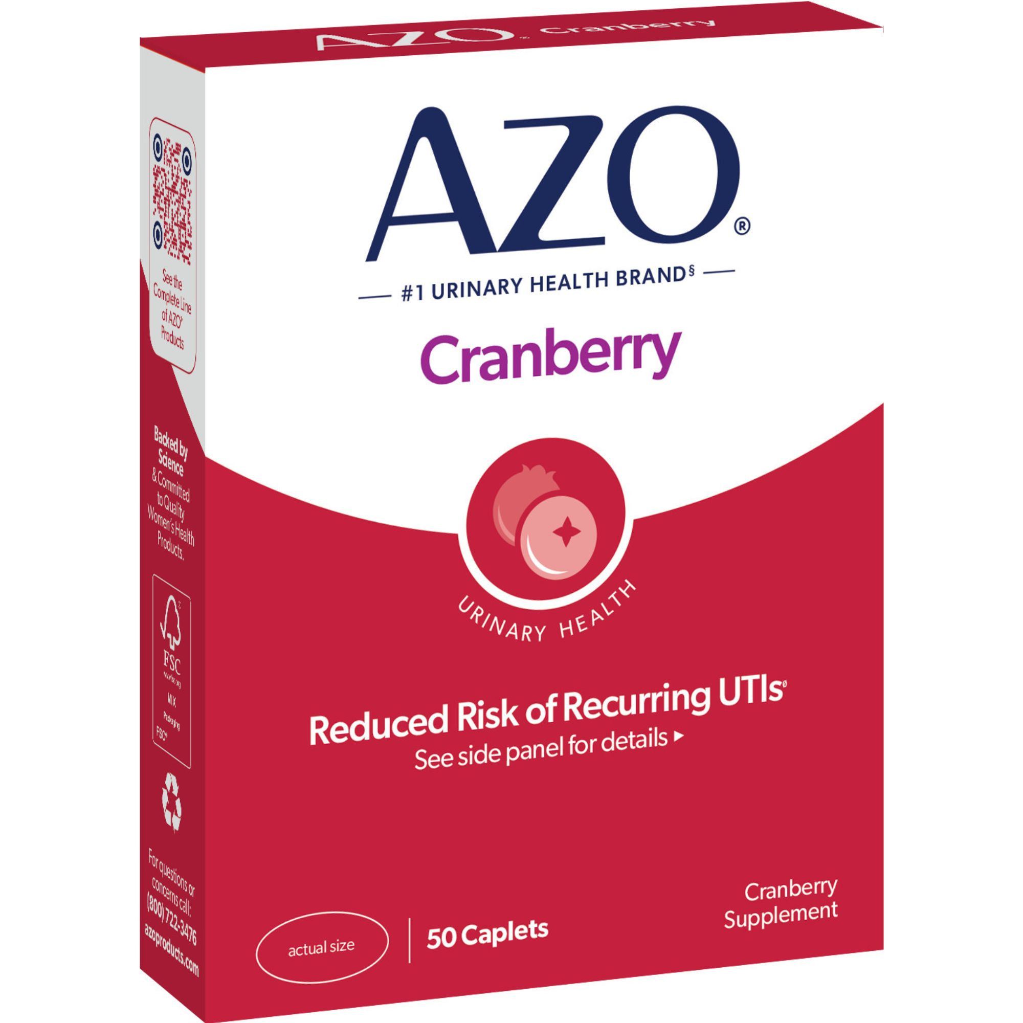 Azo Urinary Tract Health Cranberry Supplement, 50 Tablets