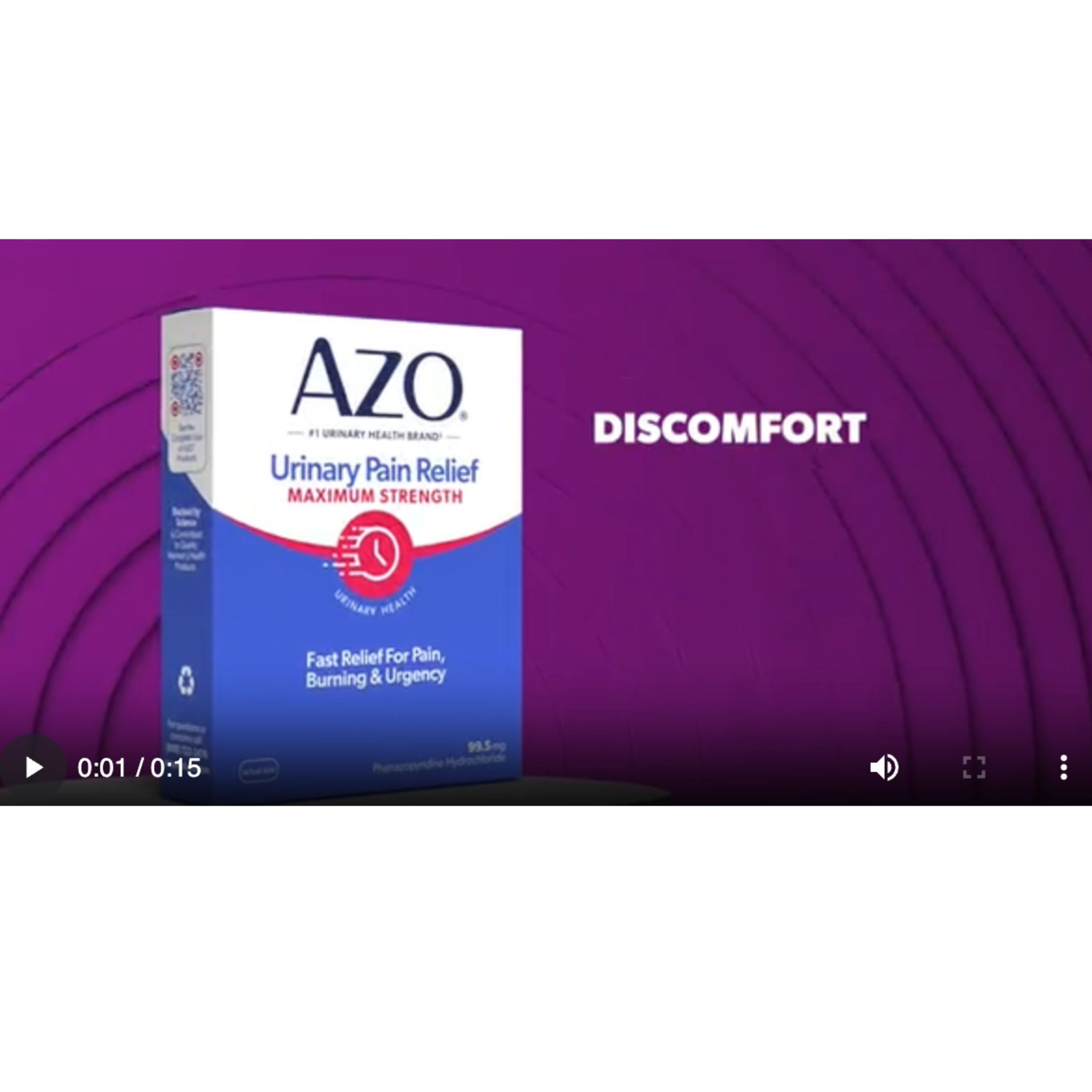 Azo Urinary Pain Relief, Maximum Strength, 12 Tablets