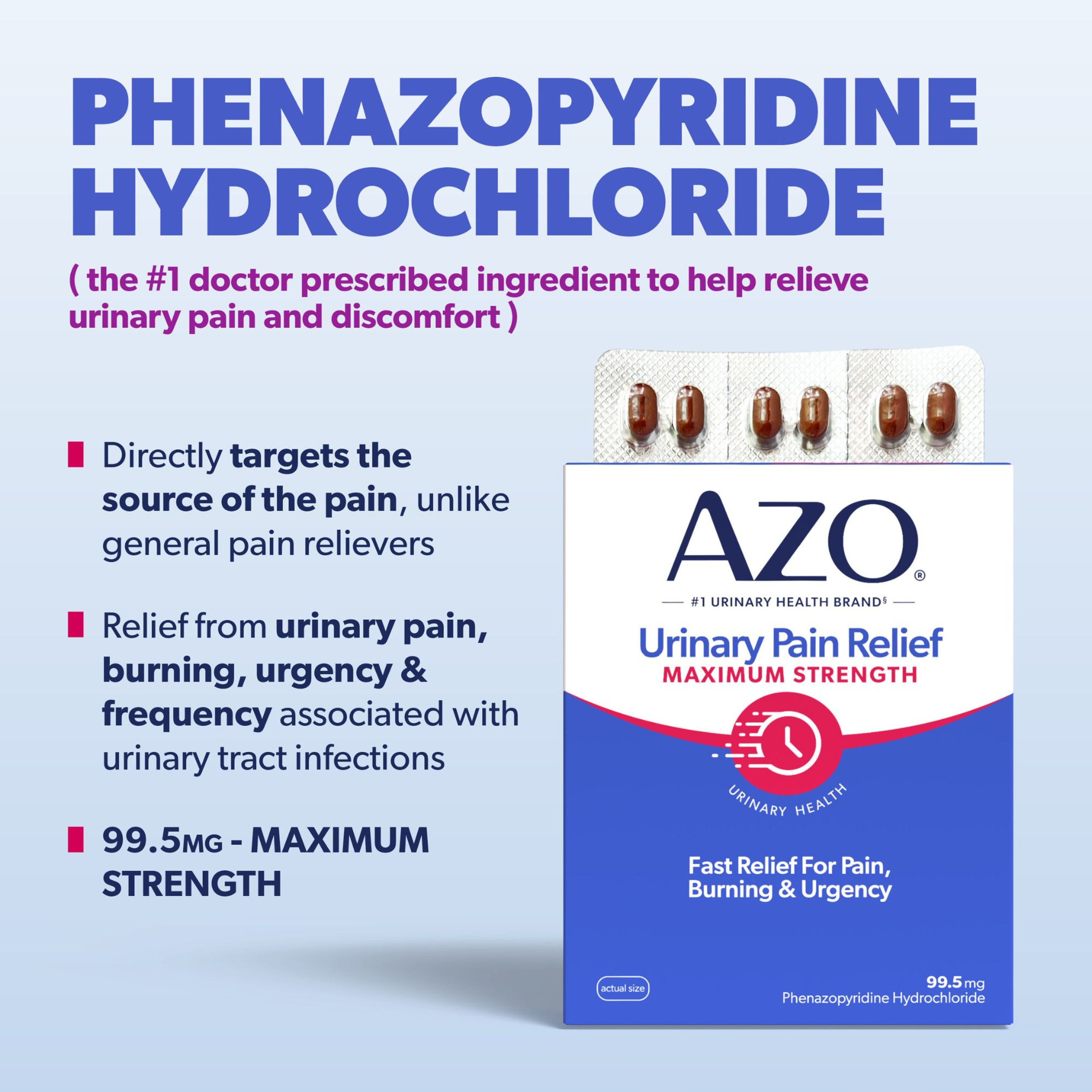 Azo Urinary Pain Relief, Maximum Strength