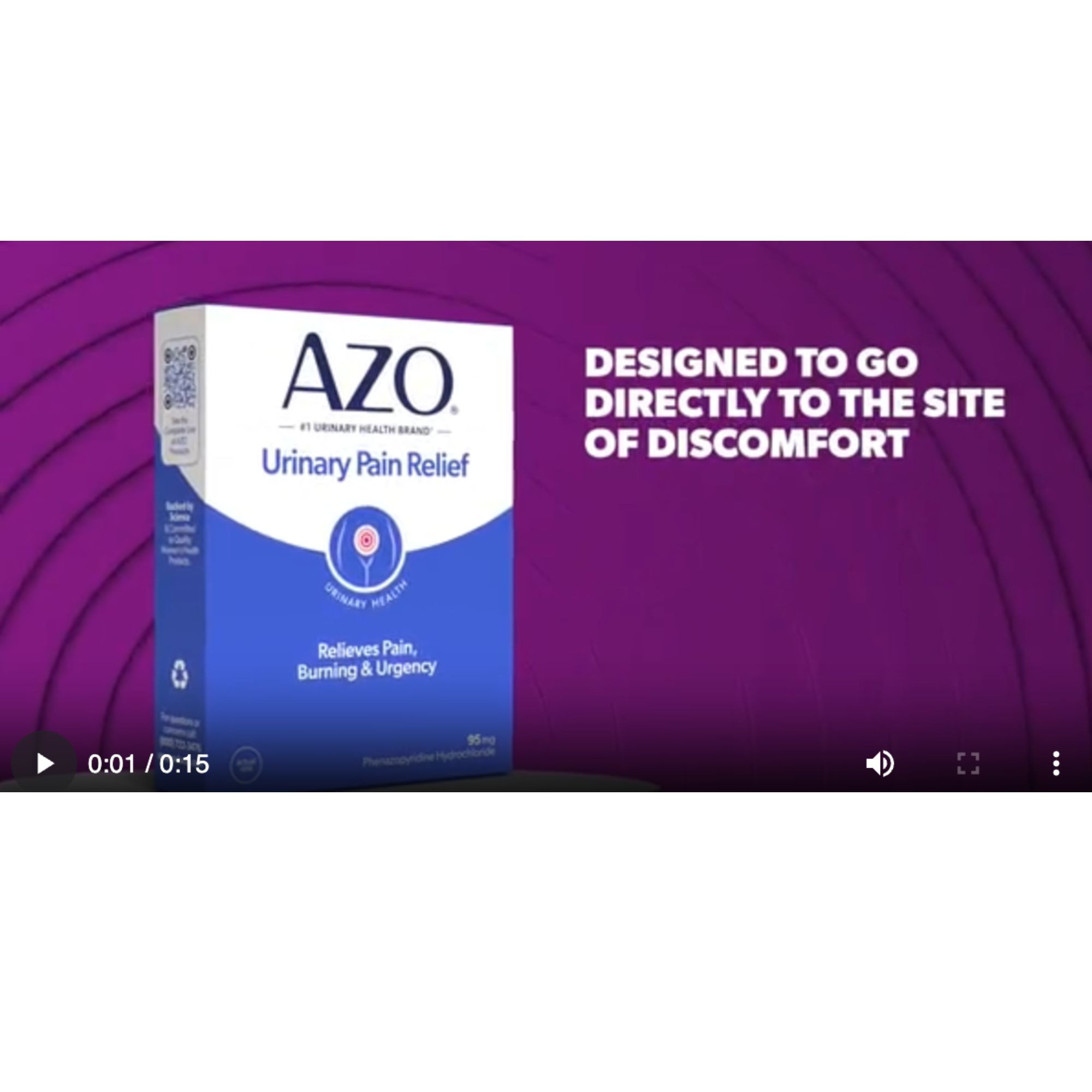 Azo Standard Urinary Pain Relief, 30 Tablets, 87651030152, 1 Bottle