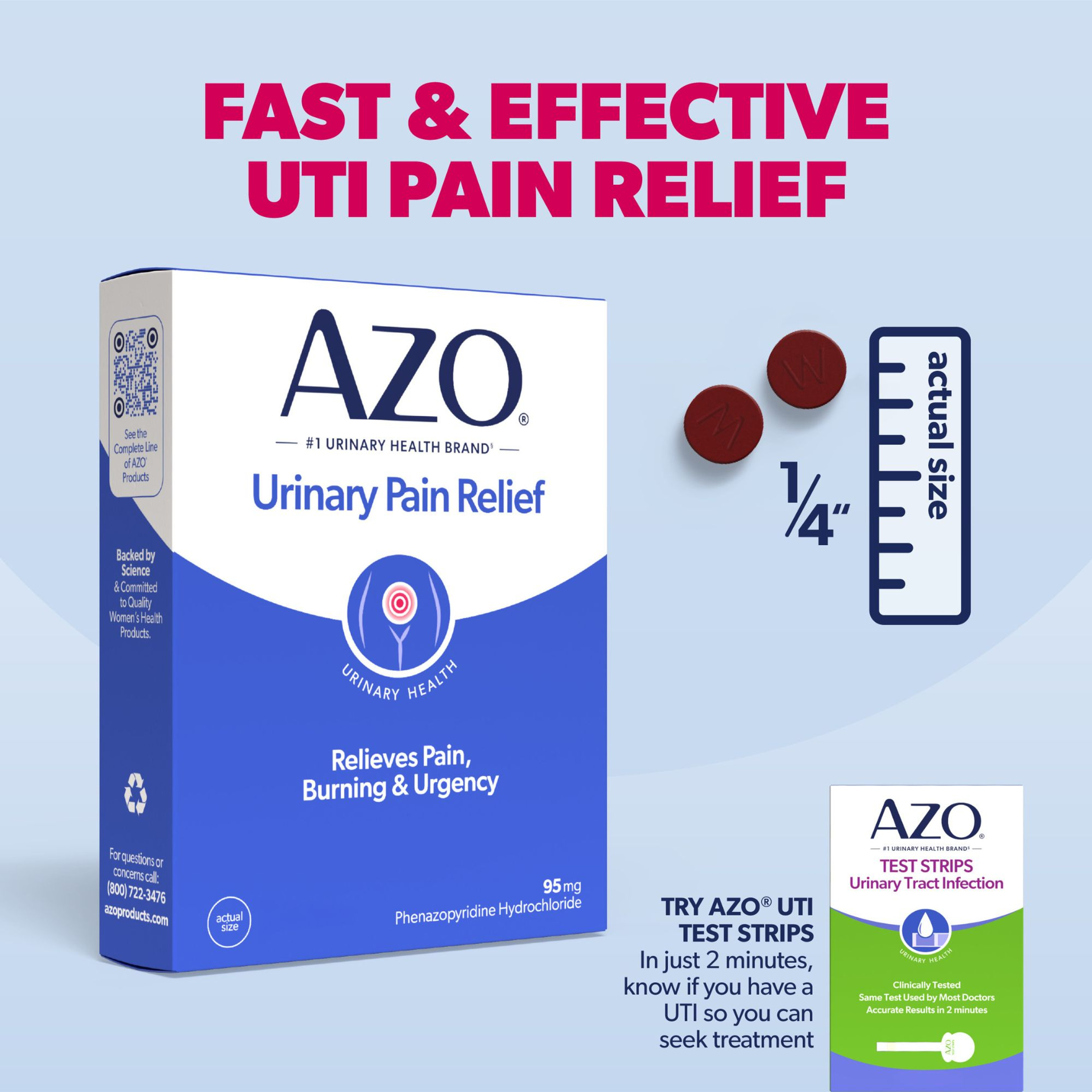 Azo Standard Urinary Pain Relief, 30 Tablets, 87651030152, 1 Bottle