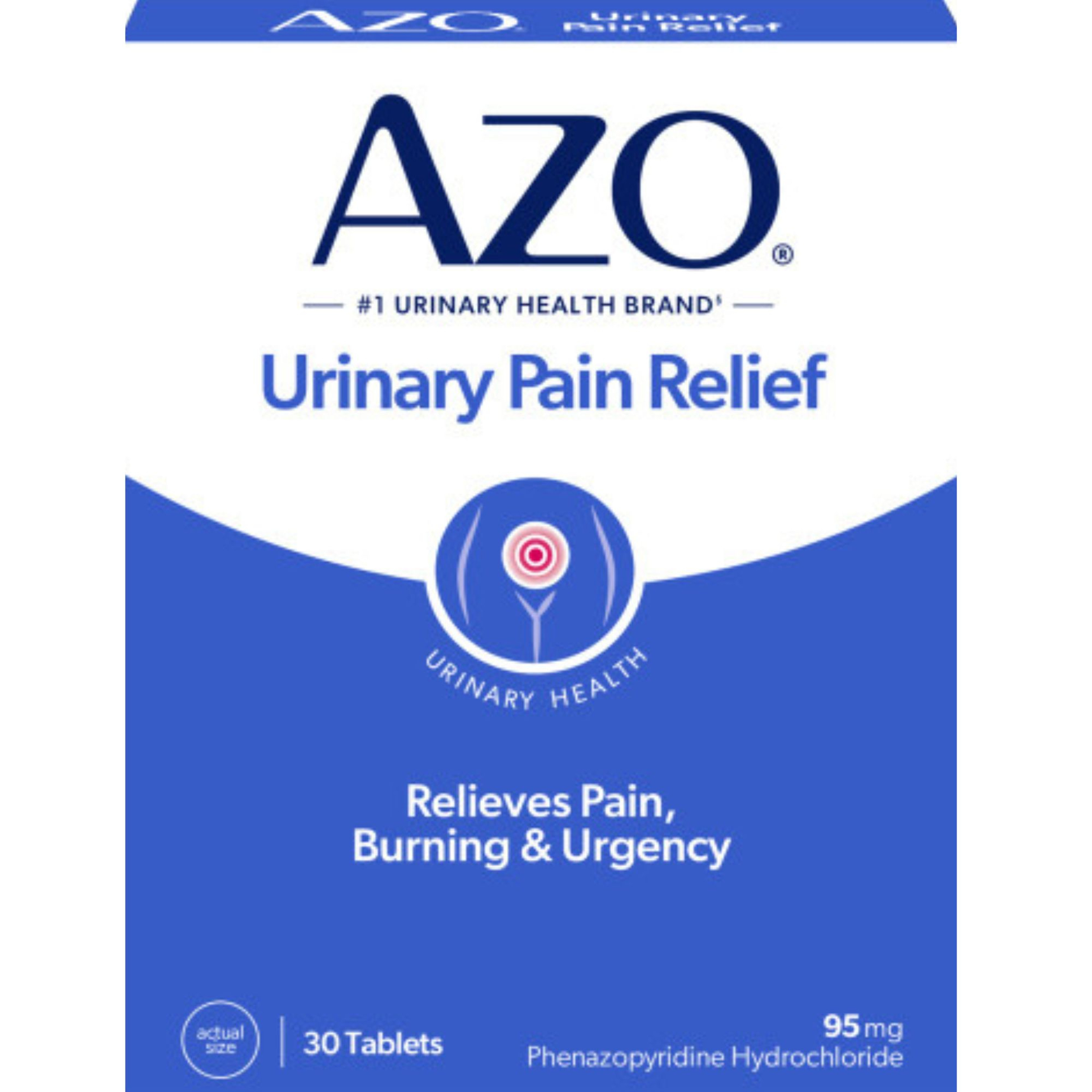 Azo Standard Urinary Pain Relief, 30 Tablets, 87651030152, 1 Bottle