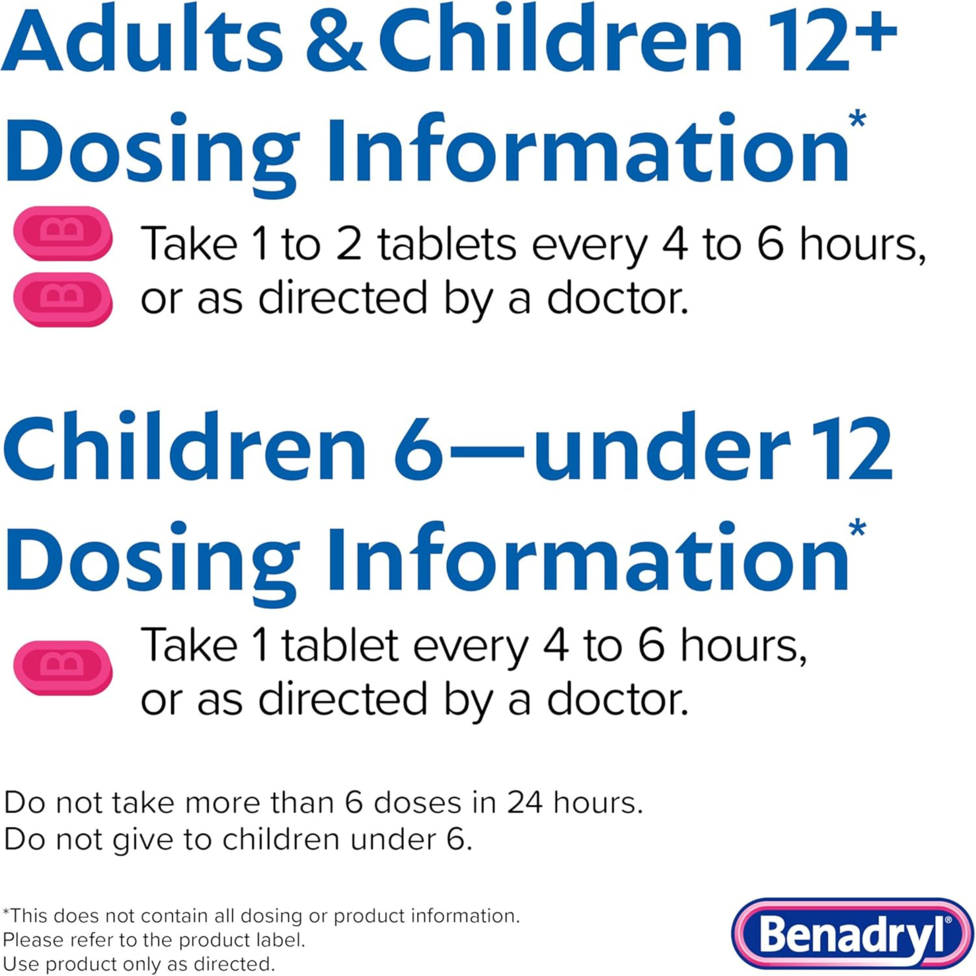 Benadryl Allergy Relief, 25 mg, Tablets