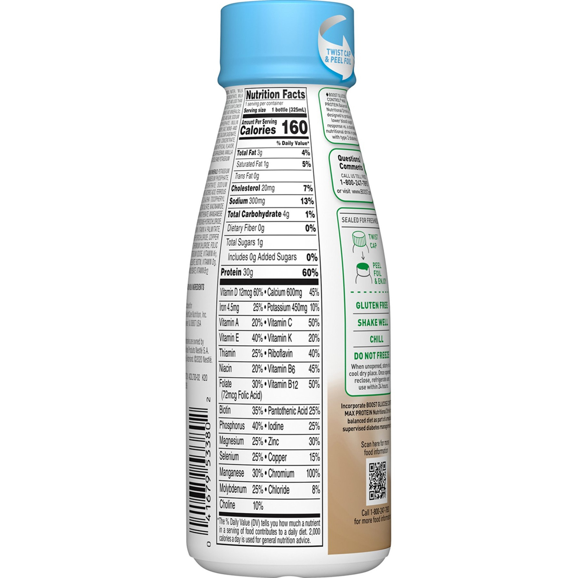 Boost Glucose Control Max Nutritional Drink, 11 oz., Very Vanilla