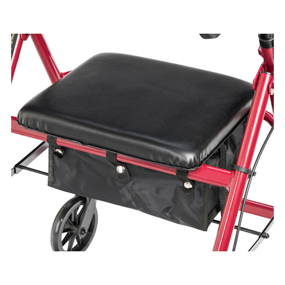 drive Adjustable Height 4 Wheel Rollator, 7.5" Casters, R728RD, Red - 1 Each
