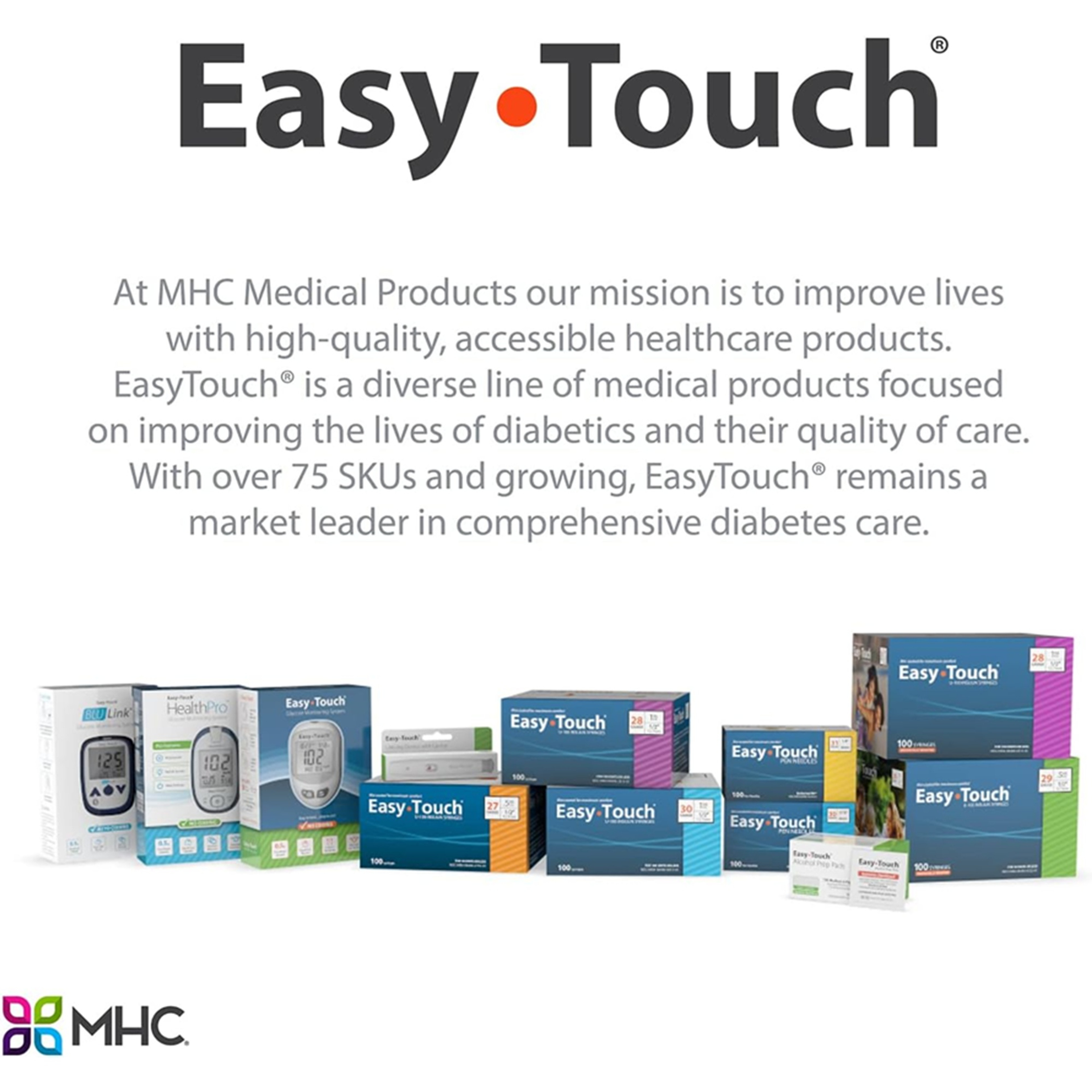 Easy Touch U-100 Insulin Syringes Short Needle, 31 gauge