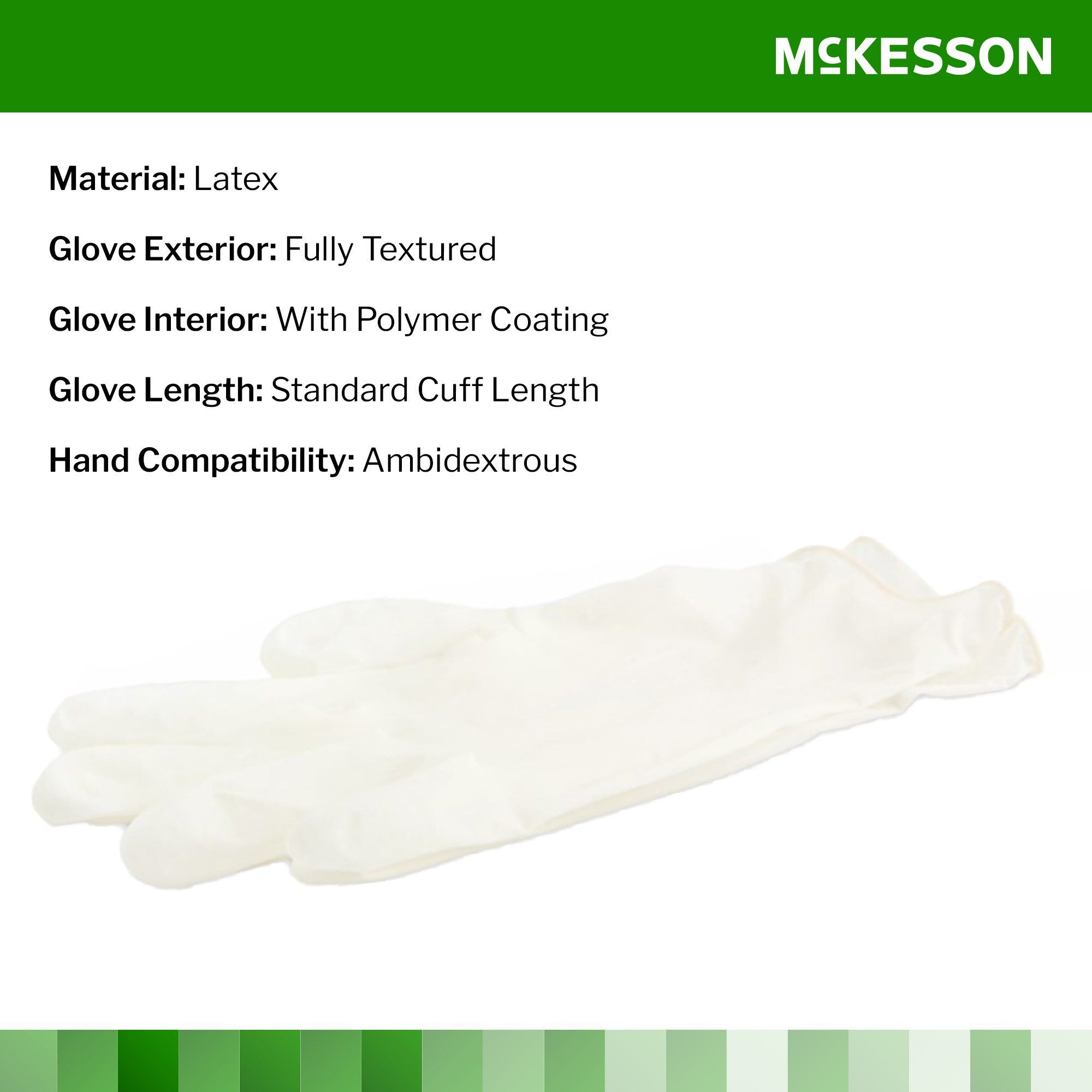 McKesson Confiderm PC Latex Exam Gloves, Powder-Free