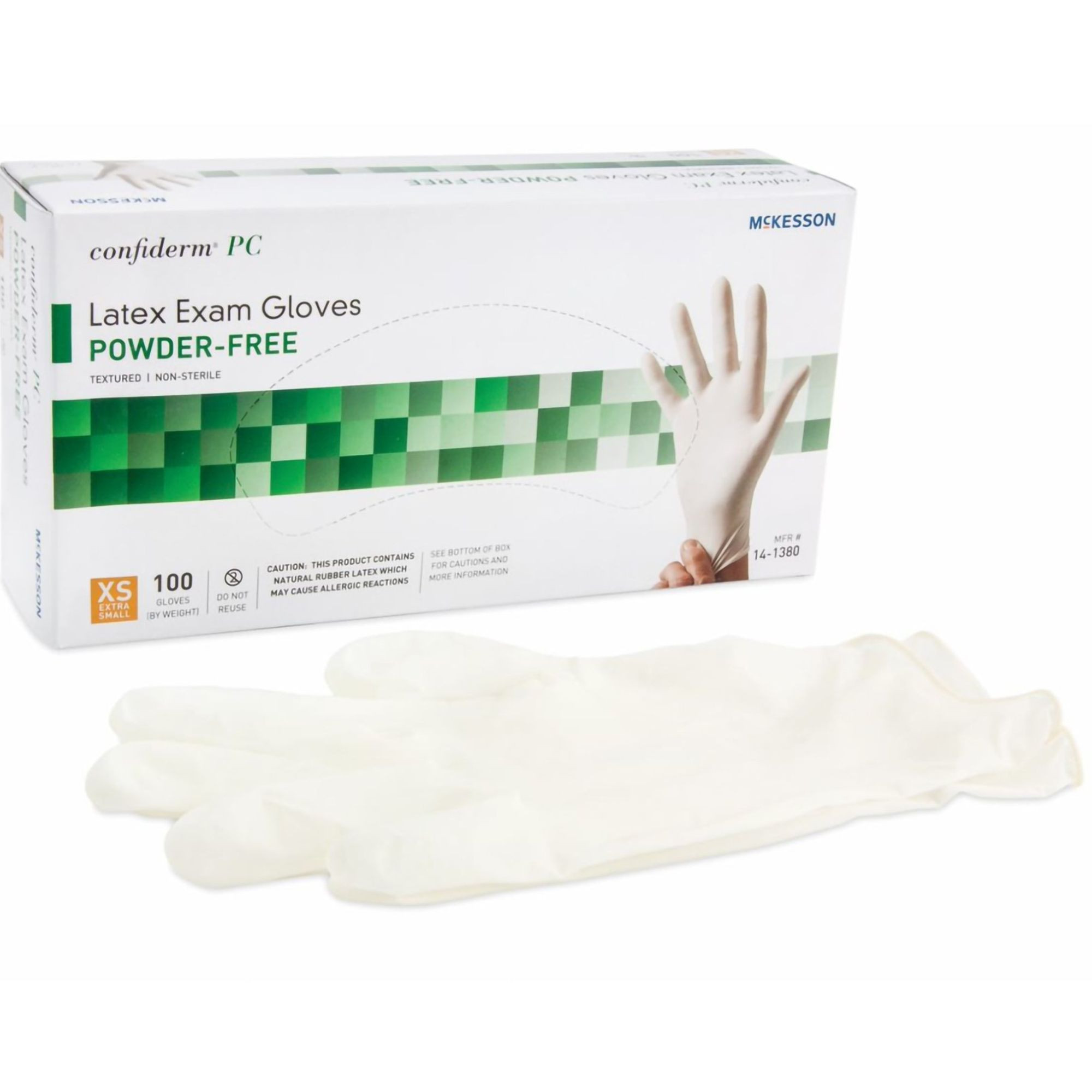 McKesson Confiderm PC Latex Exam Gloves, Powder-Free