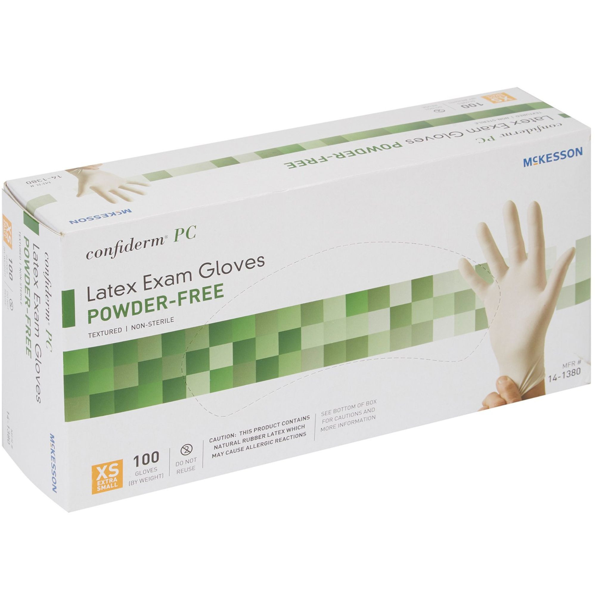 McKesson Confiderm PC Latex Exam Gloves, Powder-Free