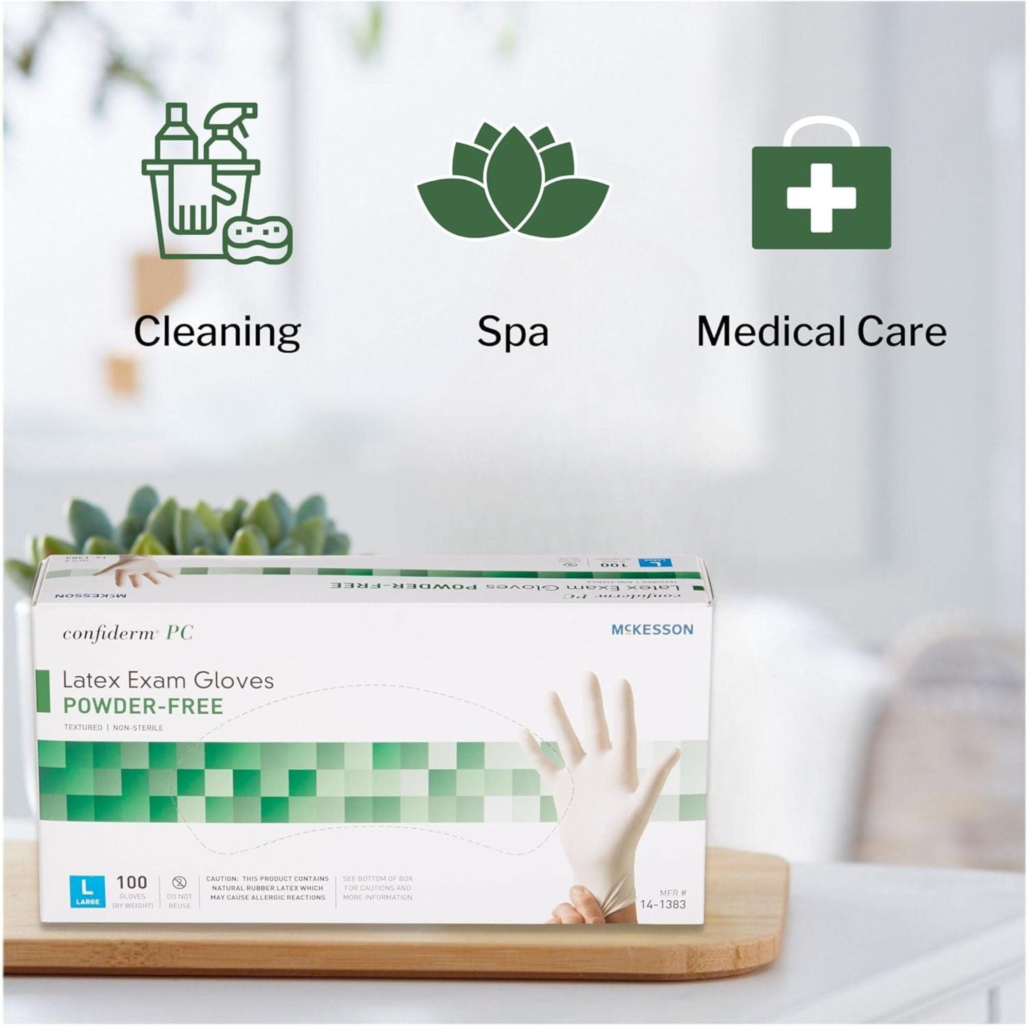 McKesson Confiderm PC Latex Exam Gloves, Powder-Free