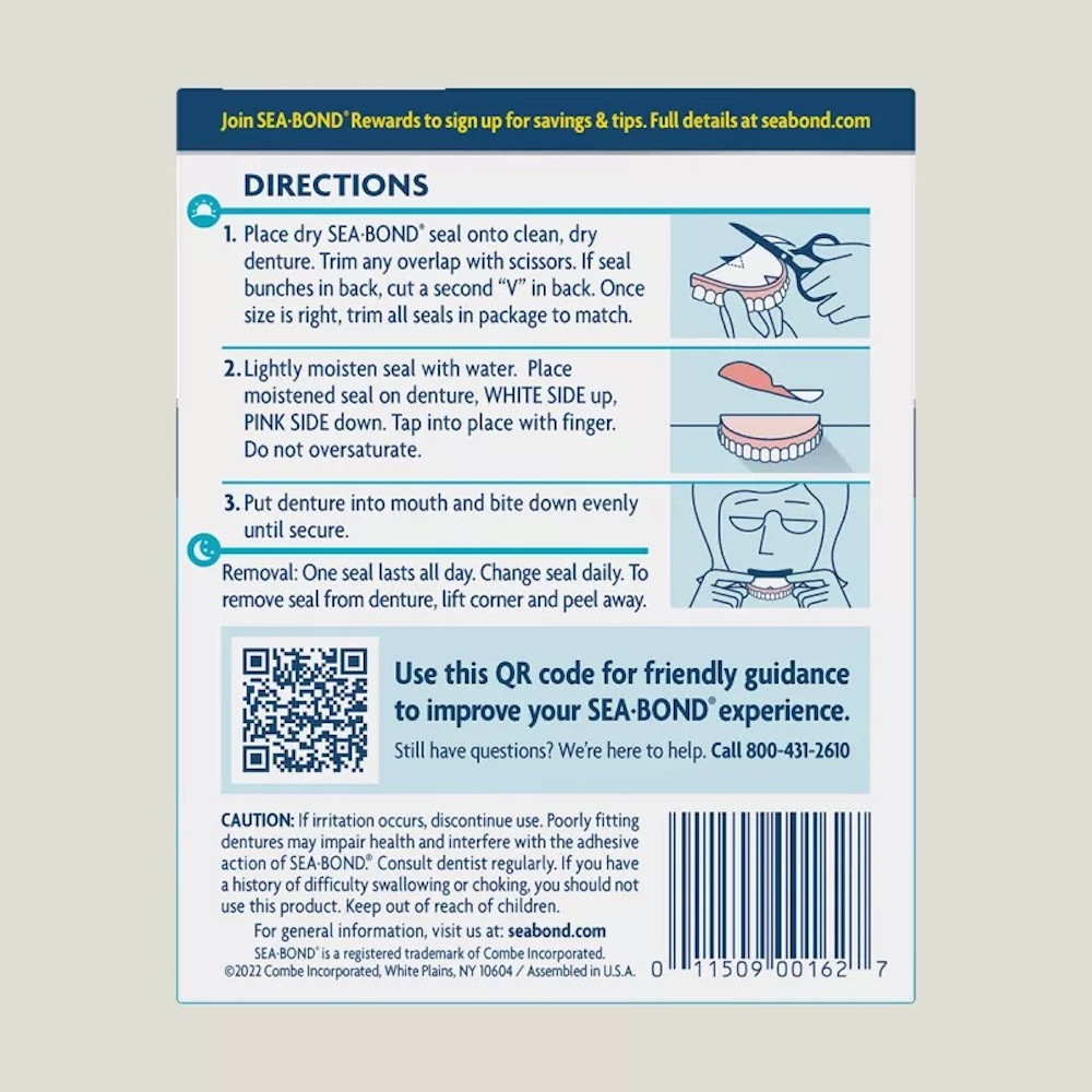 Sea-Bond Denture Adhesive Wafers